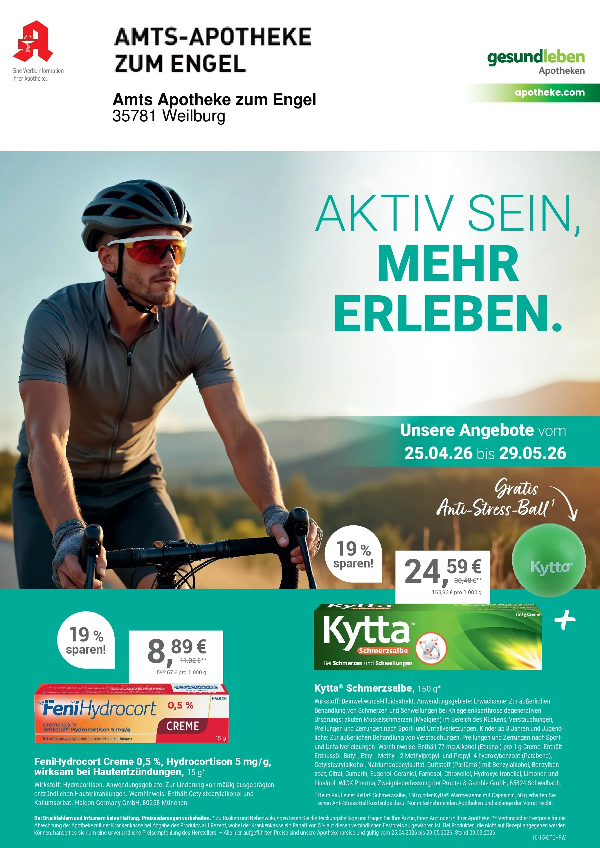 Angebote - Ihre Apotheke vor Ort: Jetzt alle Angebote auch online entdecken! (ab 24.04.2026) zum Blättern | Seite: 1 | Produkte: Creme