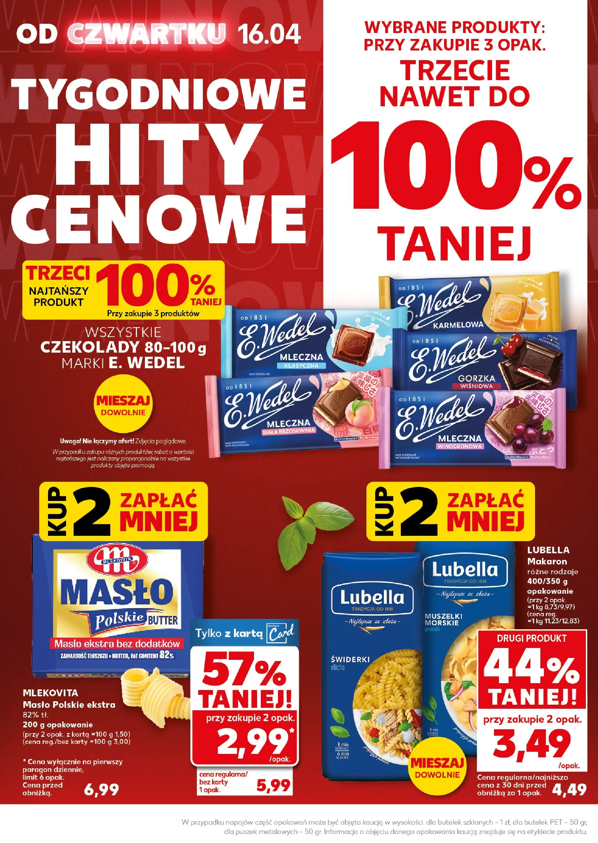 Kaufland gazetka - Super Sobota od 18.04.2026 - od jutra PDF | Strona: 8 | Produkty: Brzoskwinia, Karta, Masło, Makaron