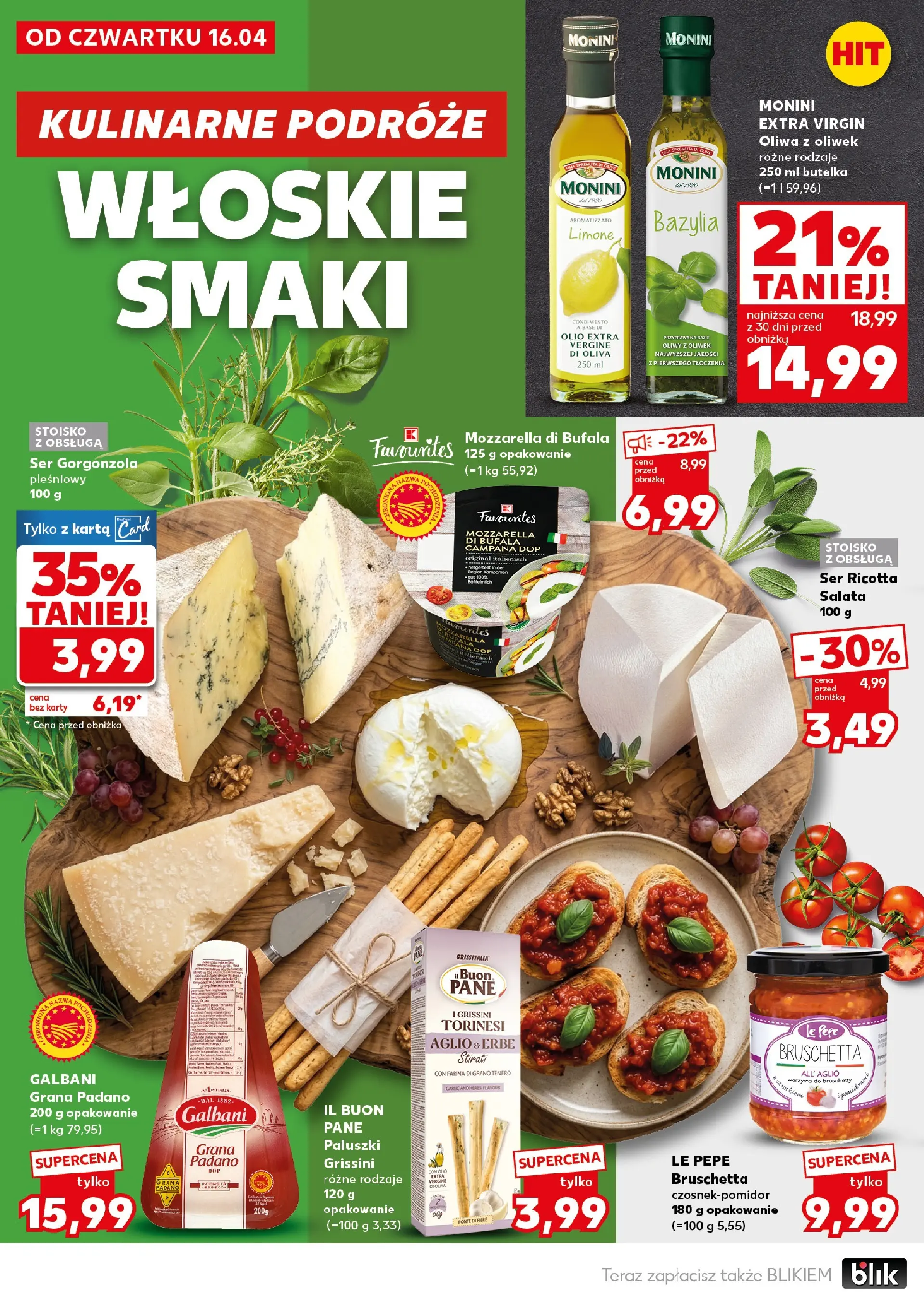 Kaufland gazetka - Super Sobota od 18.04.2026 - od jutra PDF | Strona: 10 | Produkty: Mozzarella di bufala, Bazylia, Ser gorgonzola, Ricotta