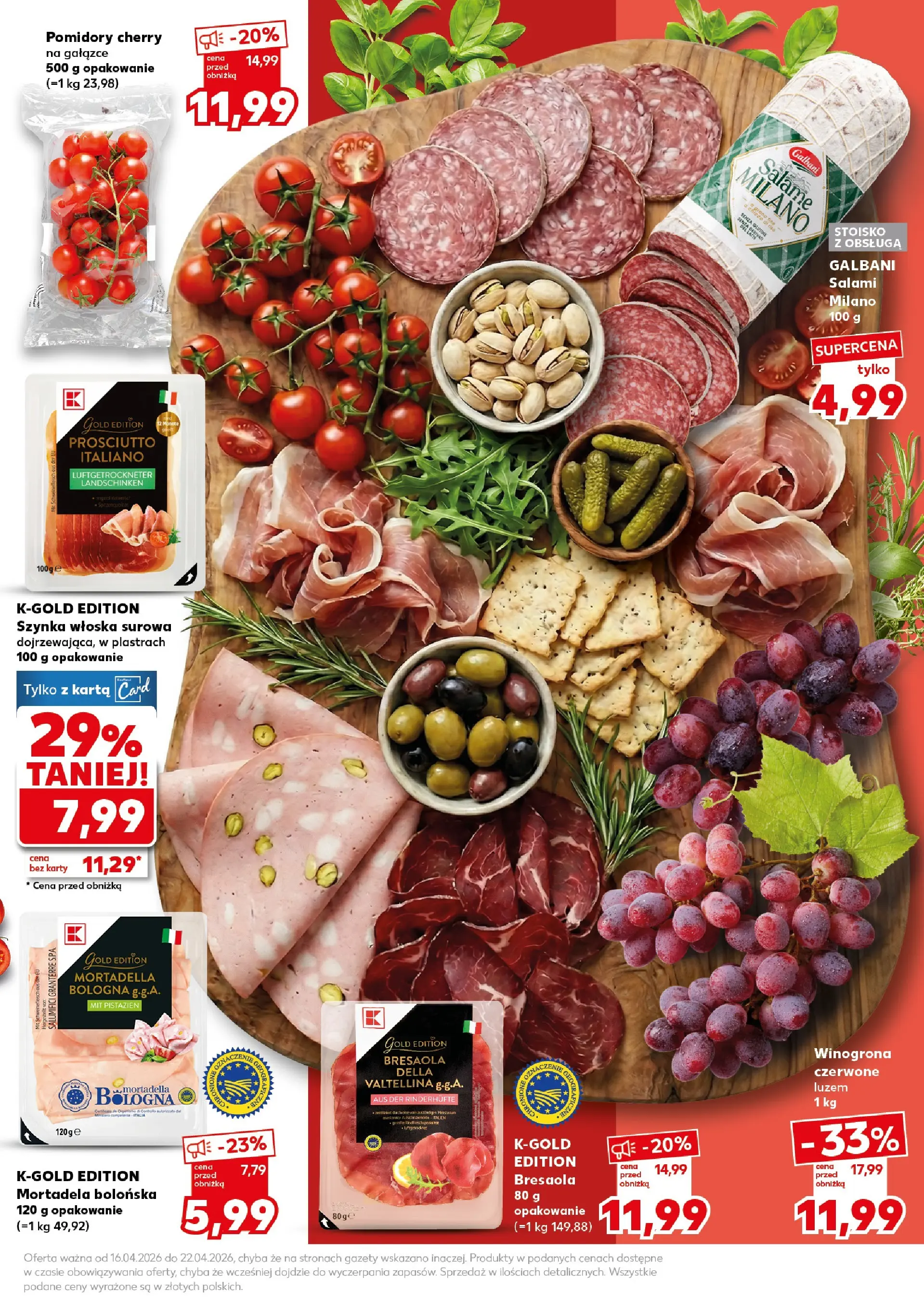 Kaufland gazetka - Super Sobota od 18.04.2026 - od jutra PDF | Strona: 11 | Produkty: Karta, Winogrona, Prosciutto, Pomidory