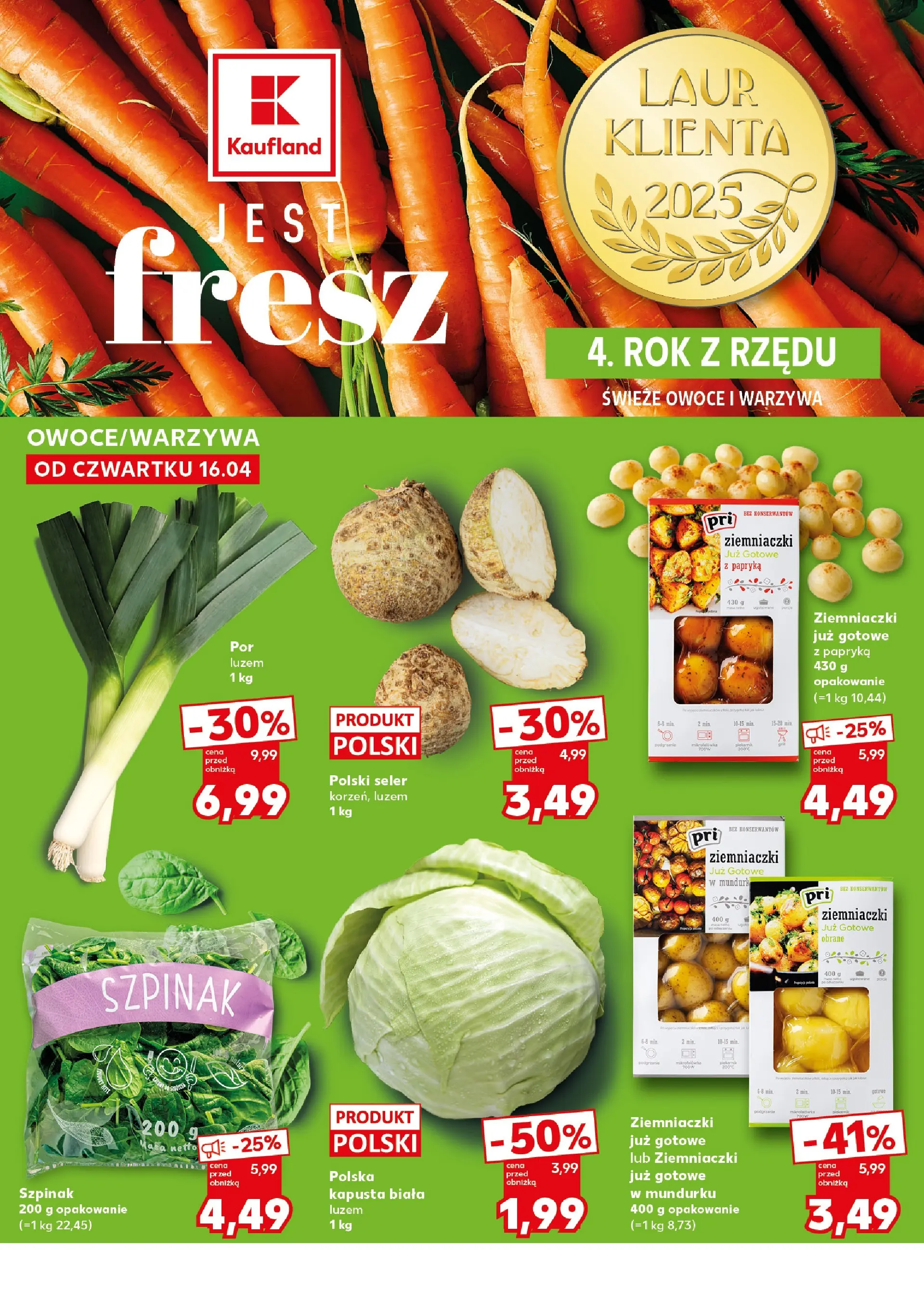 Kaufland gazetka - Super Sobota od 18.04.2026 - od jutra PDF | Strona: 14 | Produkty: Papryka, Szpinak, Warzywa, Owoce