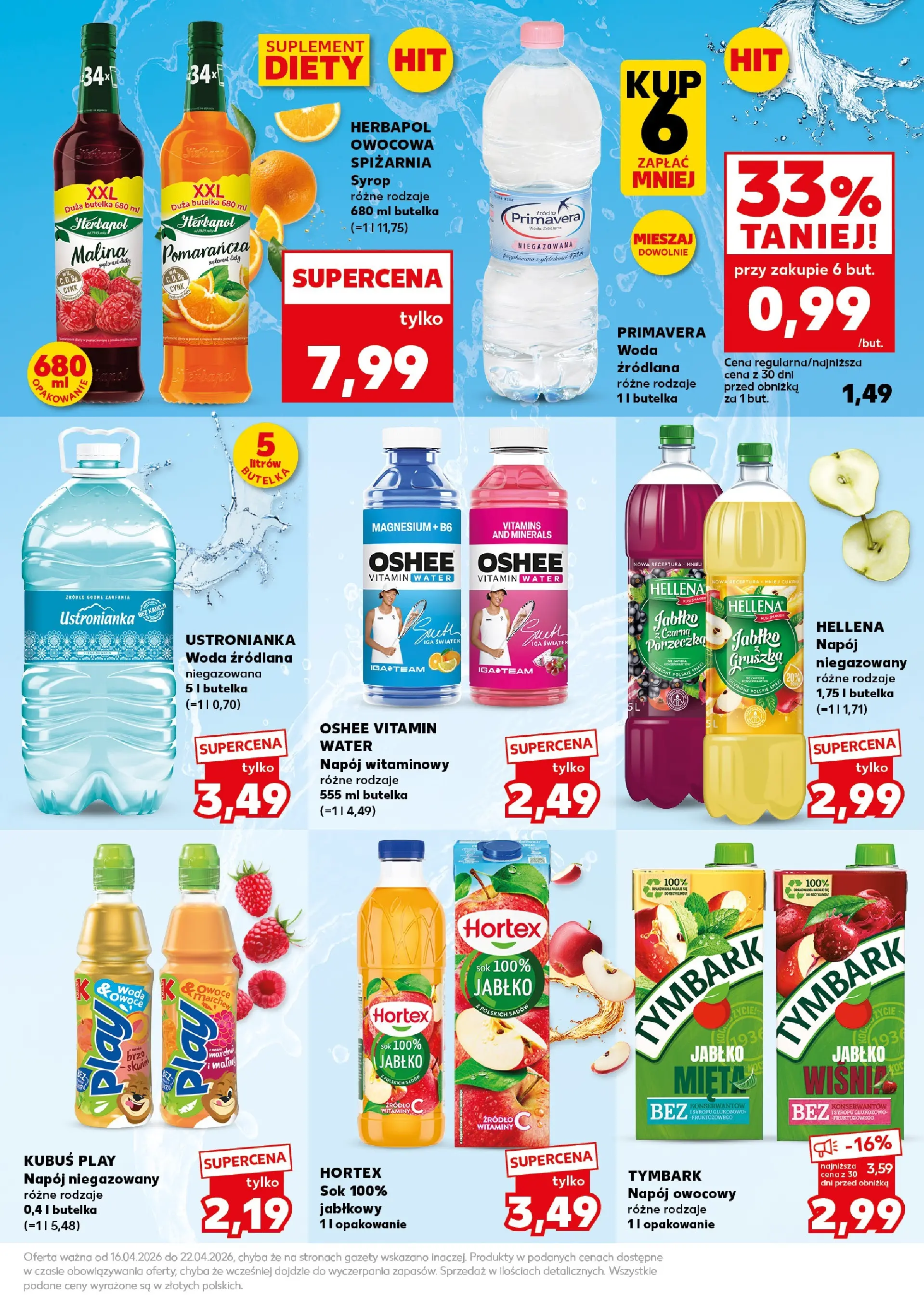Kaufland gazetka - Mocny start od 20.04.2026 - od jutra PDF | Strona: 27 | Produkty: Syrop, Woda źródlana, Porzeczka, Woda