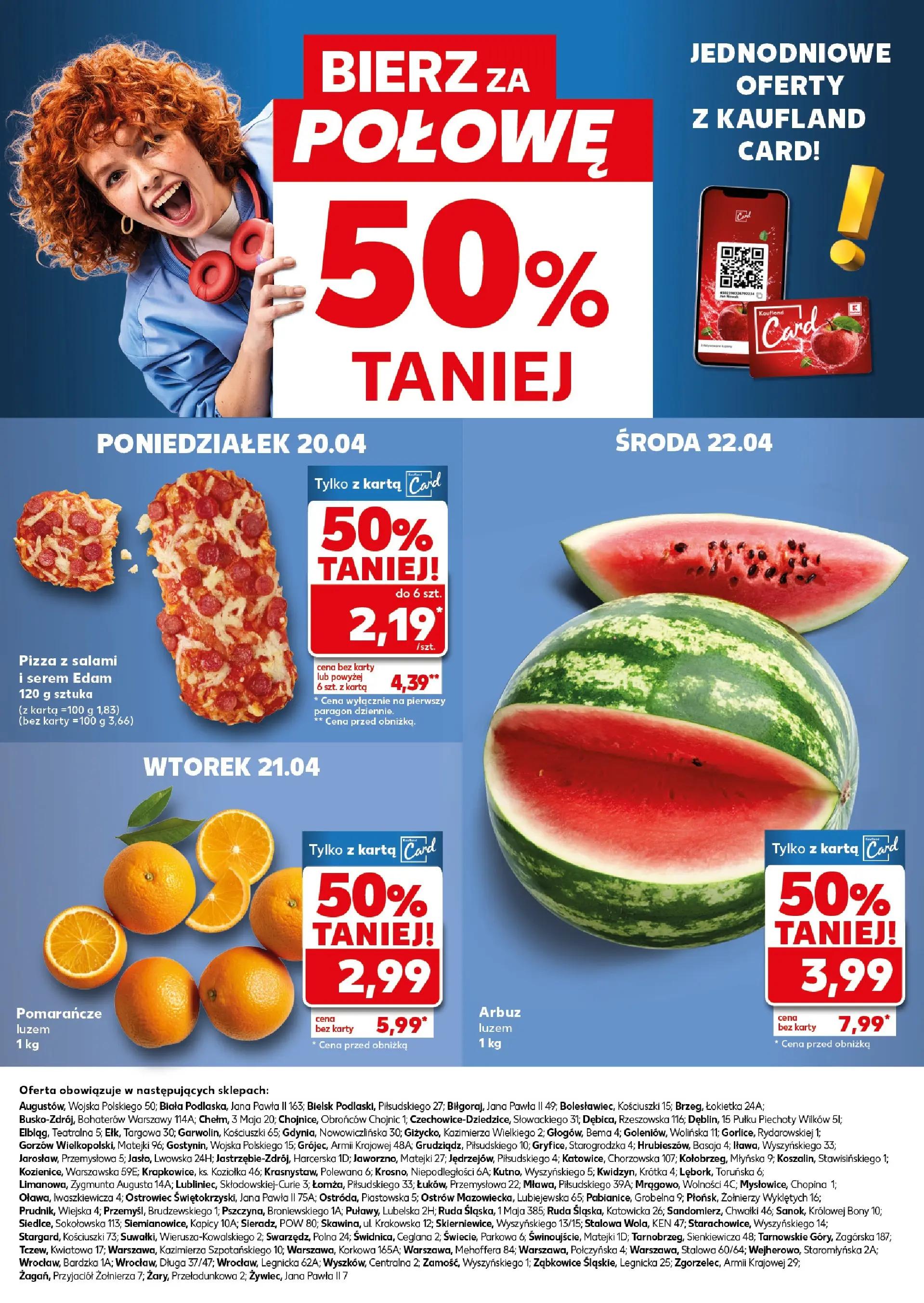 Kaufland gazetka - Mocny start od 20.04.2026 - od jutra PDF | Strona: 34 | Produkty: Arbuz, Salami, Pizza, Pomarańcze