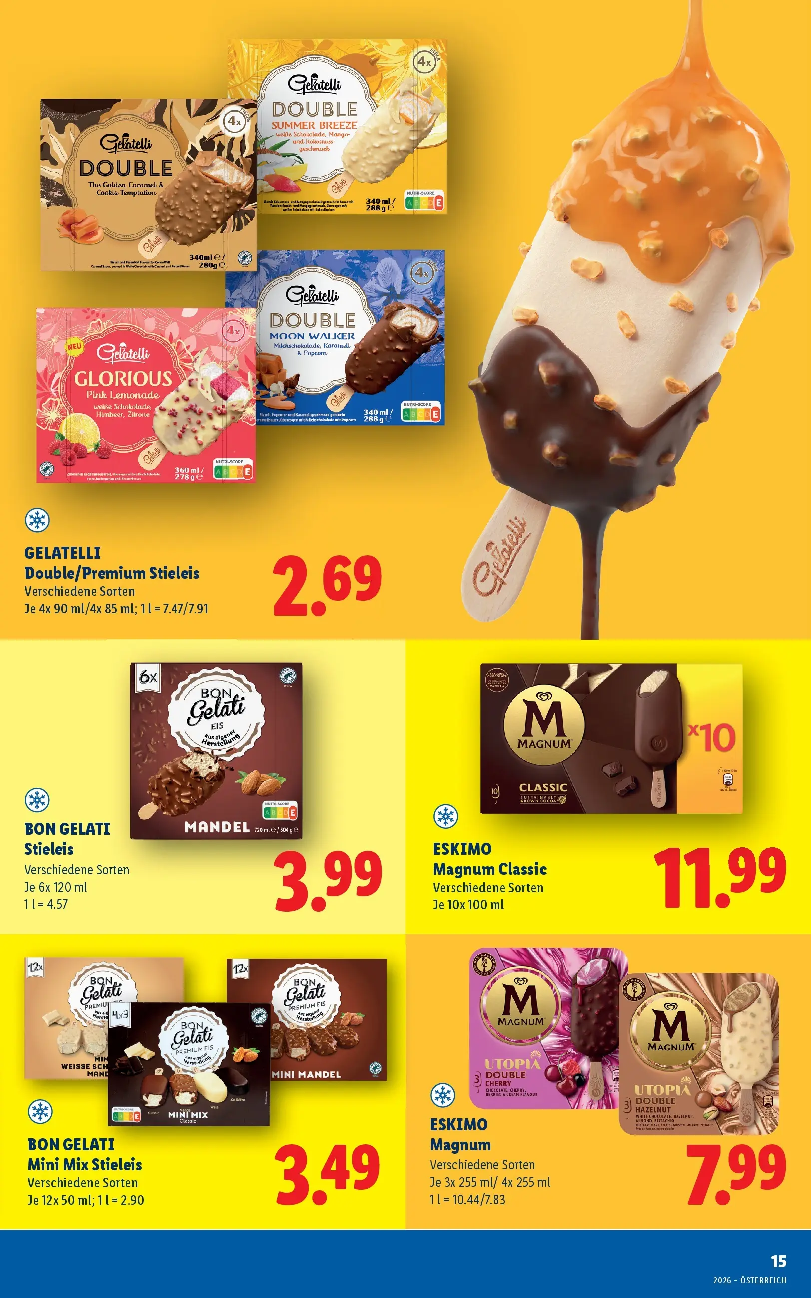 Lidl - Lidl ab 18.04.2026 - Angebote ab donnerstag | Seite: 15 | Produkte: Eis, Zitrone, Mango, Schokolade