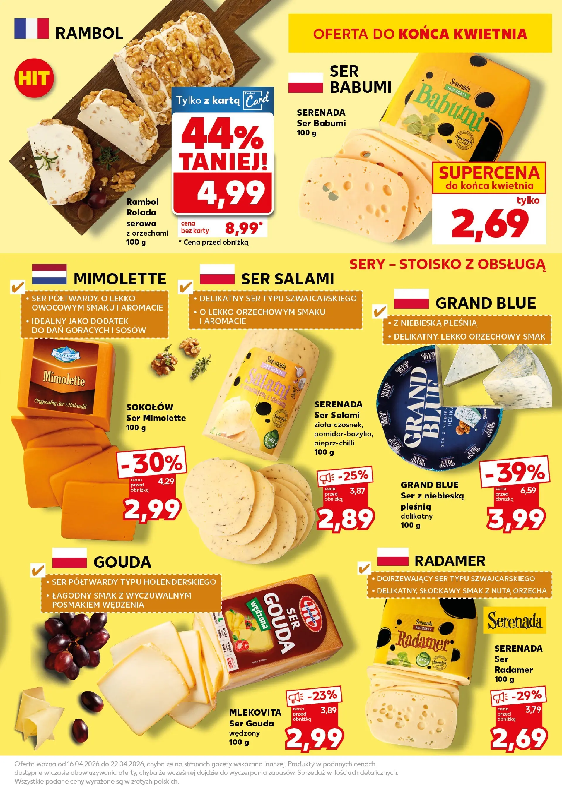 Kaufland gazetka - Super Sobota od 18.04.2026 - od jutra PDF | Strona: 21 | Produkty: Ser żółty, Rolada, Sery, Salami
