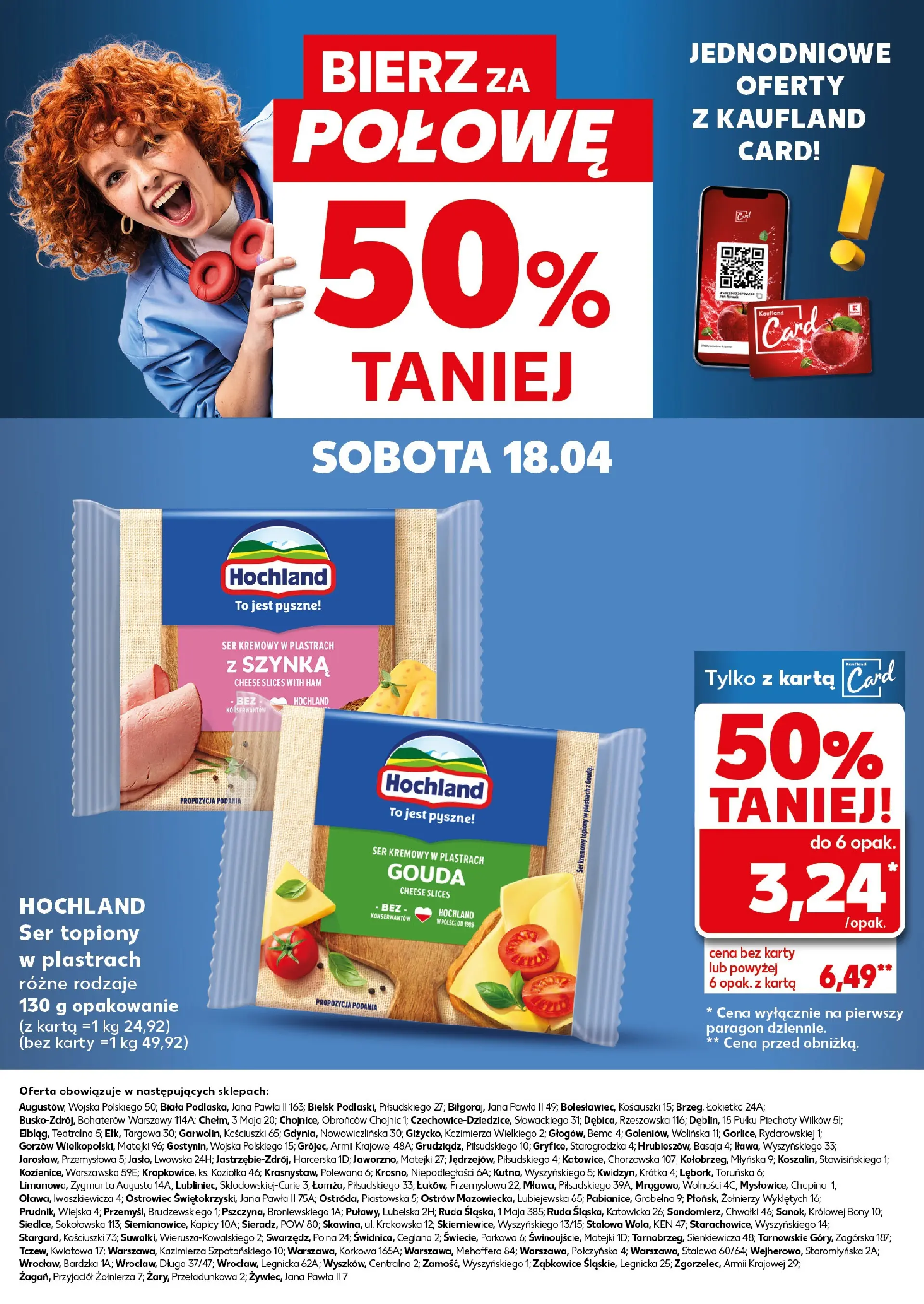 Kaufland gazetka - Super Sobota od 18.04.2026 - od jutra PDF | Strona: 28 | Produkty: Karta, Ser topiony, Szynka, Ser