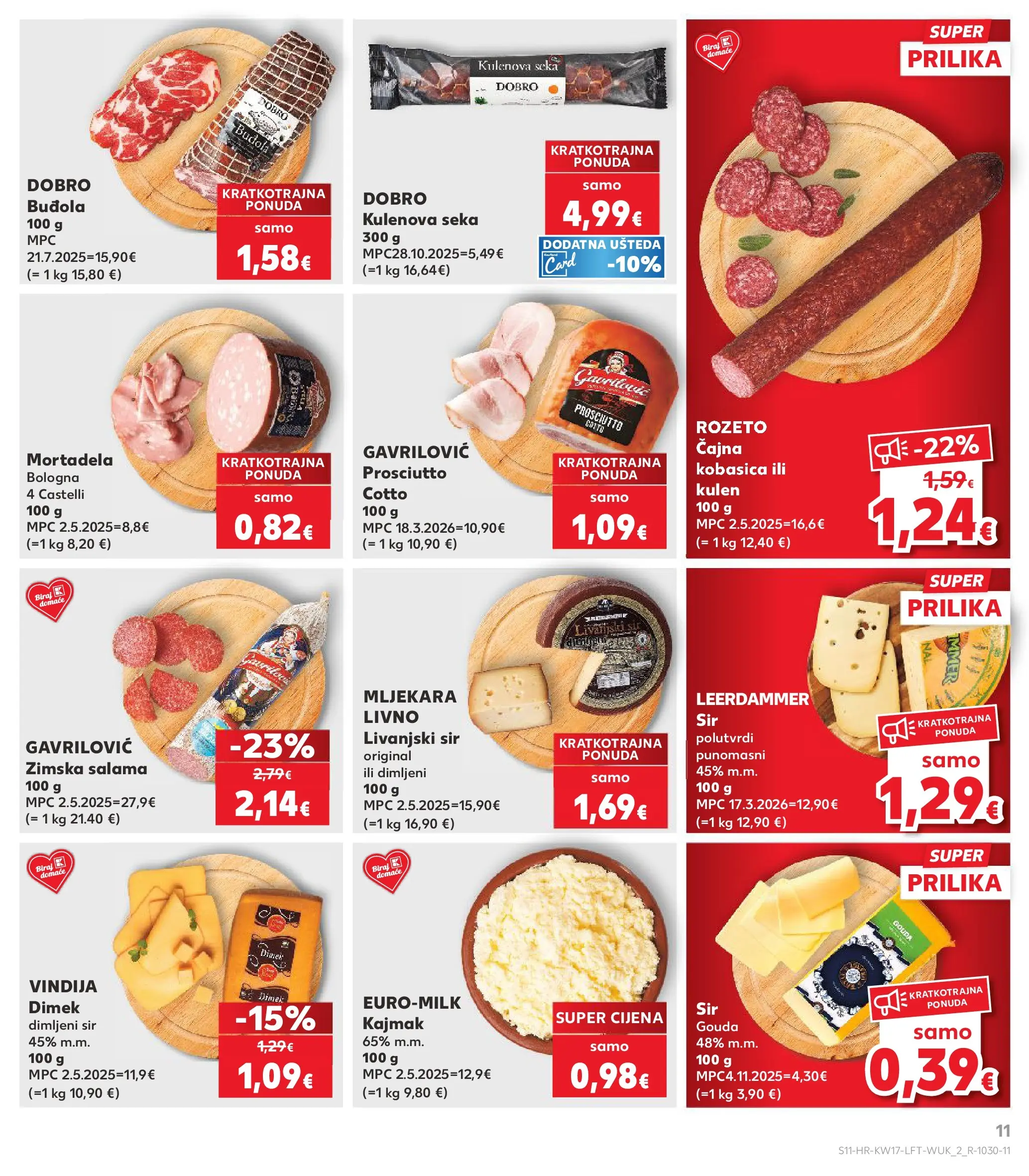 Kaufland - Kaufland katalog do 28.04.2026 novi od 21.04.2026 na listanje > letak digitalni | Stranica: 11 | Proizvodi: Salama, Buđola, Kulen, Gouda