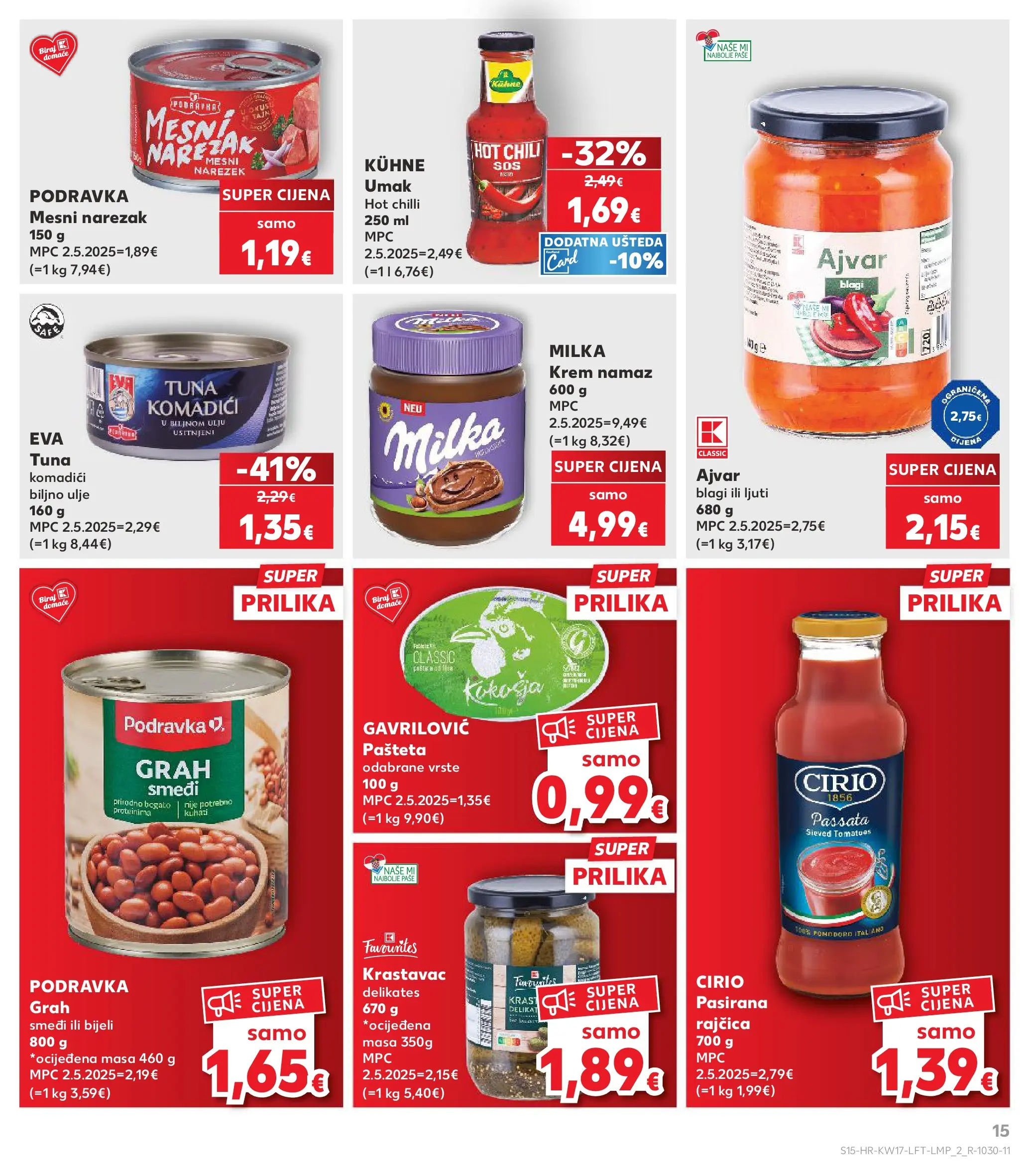 Kaufland - Kaufland katalog do 28.04.2026 novi od 21.04.2026 na listanje > letak digitalni | Stranica: 15 | Proizvodi: Ulje, Podravka, Krastavac, Rajčica