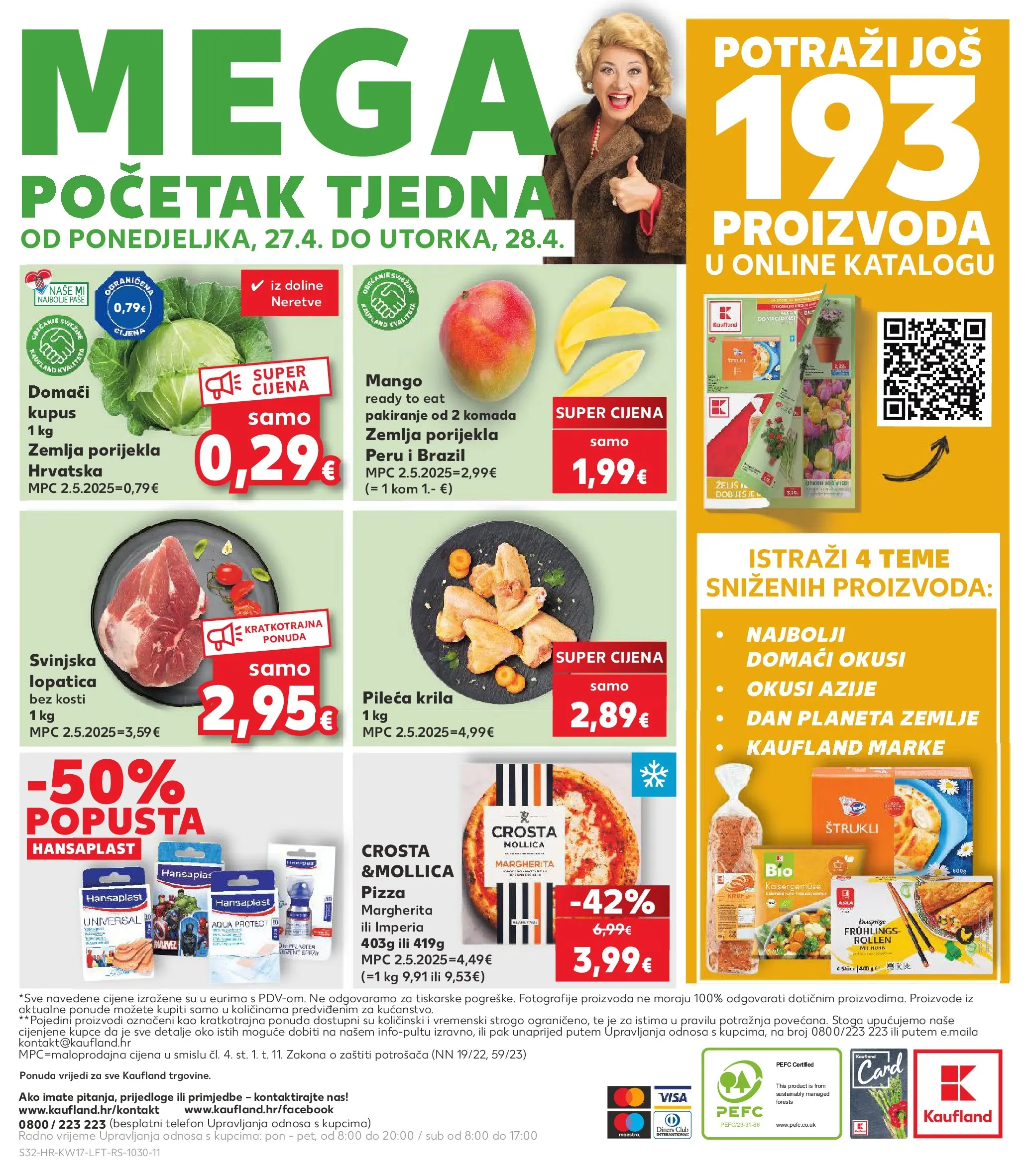 Kaufland - Kaufland katalog do 28.04.2026 novi od 21.04.2026 na listanje > letak digitalni | Stranica: 32 | Proizvodi: Pileća krila, Pizza, Mango, Telefon
