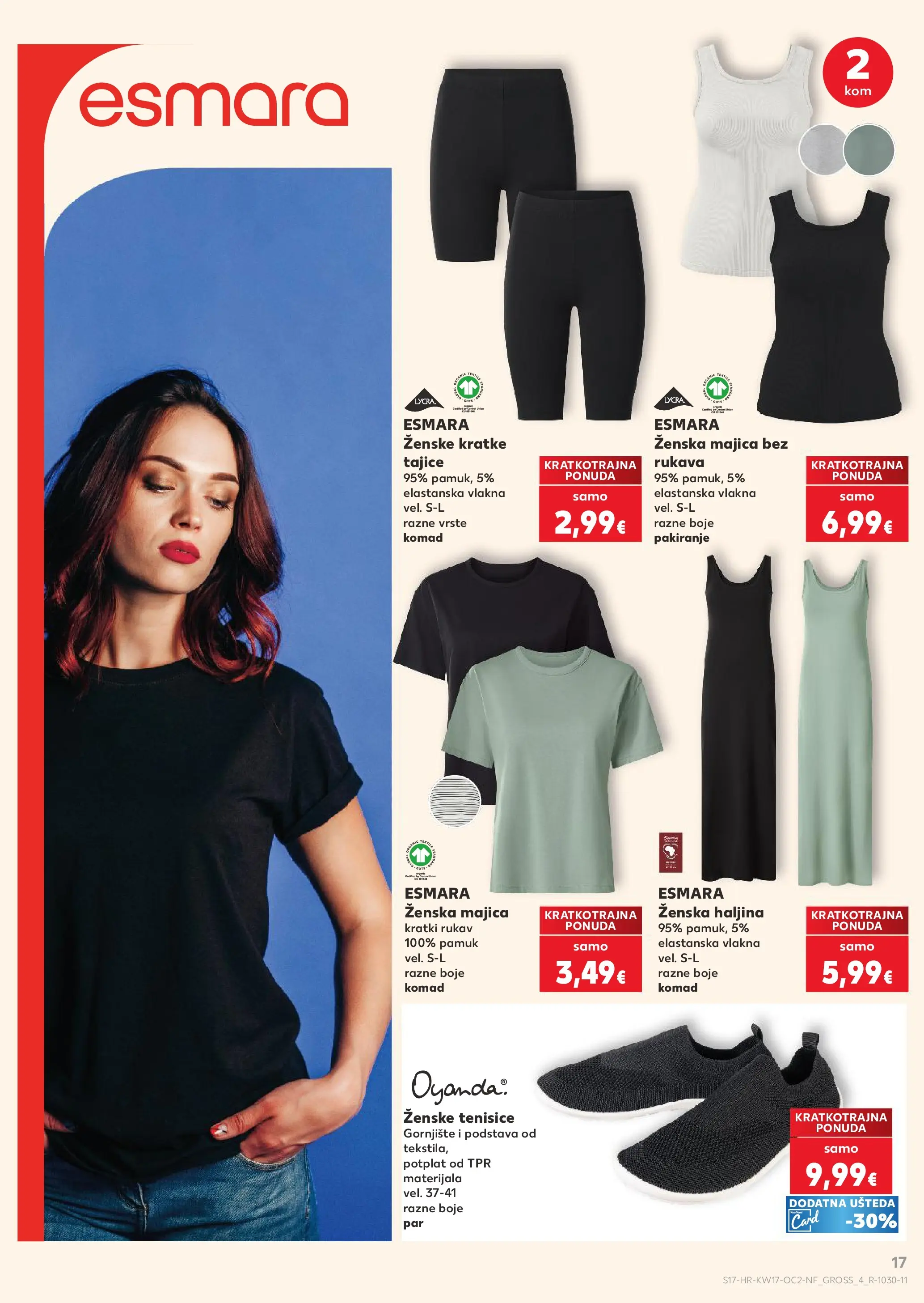 Kaufland - Kaufland katalog do 28.04.2026 novi od 21.04.2026 na listanje > letak digitalni | Stranica: 17 | Proizvodi: Majica bez rukava, Majica, Tajice, Haljina