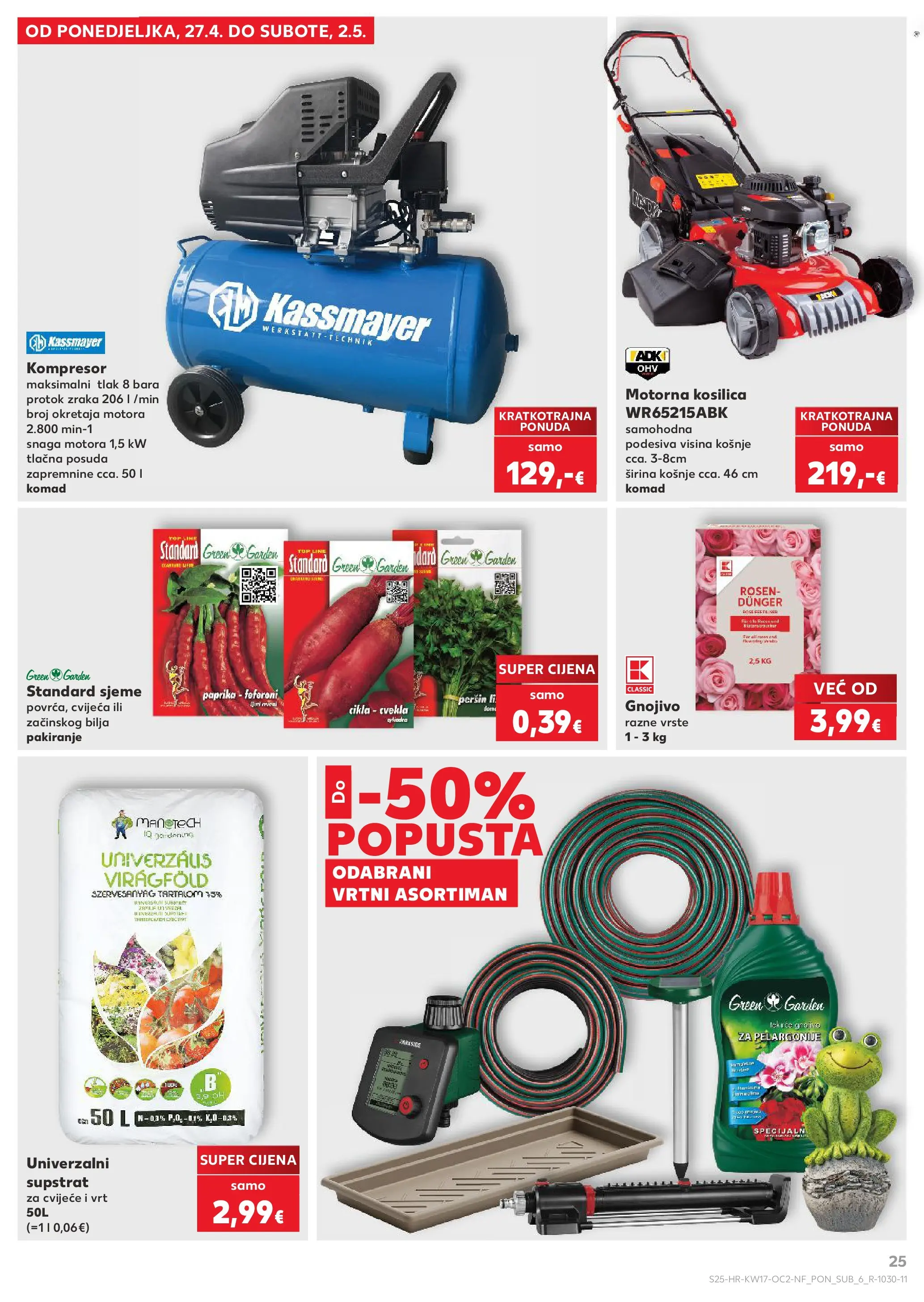 Kaufland - Kaufland katalog do 28.04.2026 novi od 21.04.2026 na listanje > letak digitalni | Stranica: 25 | Proizvodi: Cvijeće, Paprika, Kompresor, Feferoni