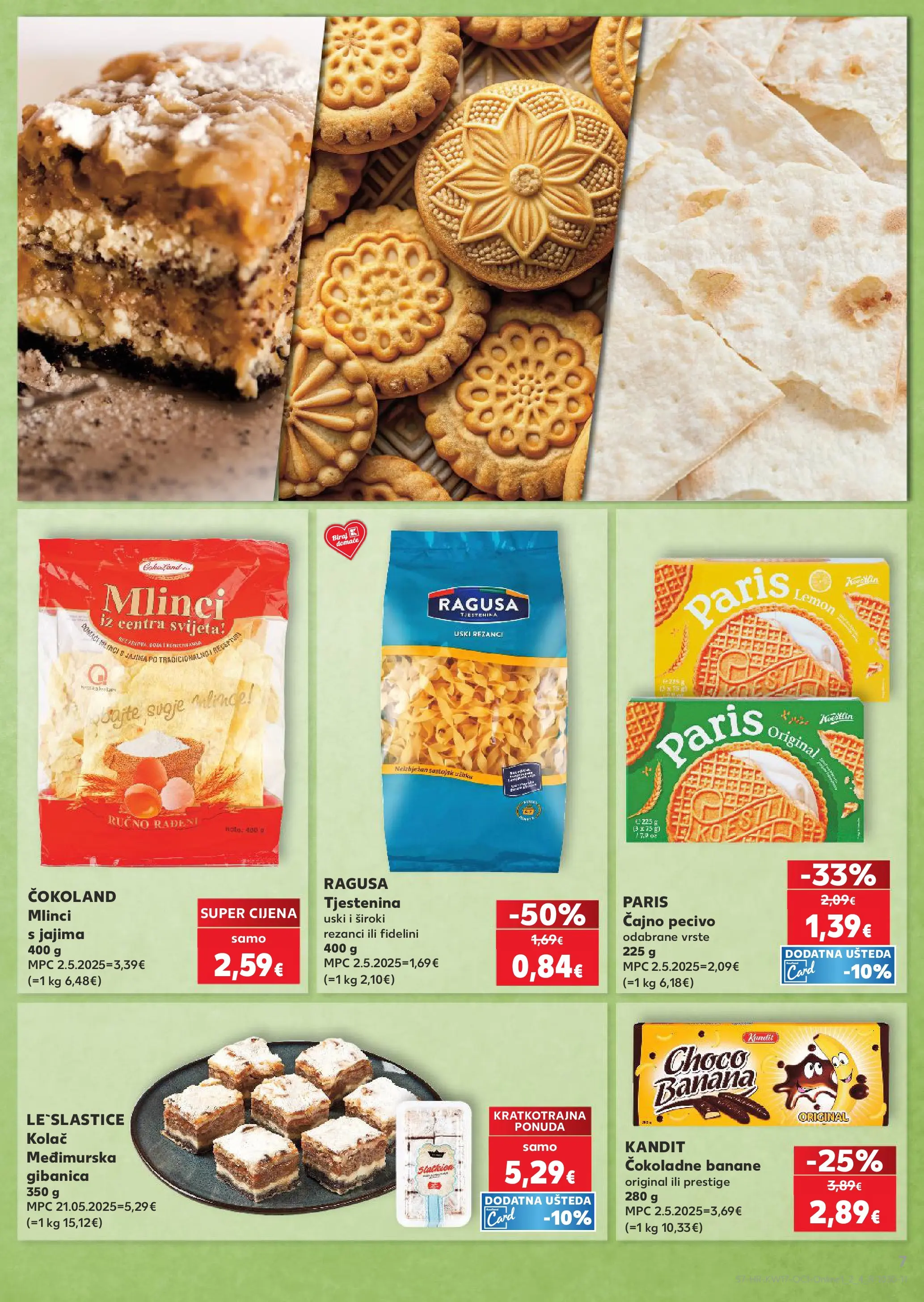Kaufland - Kaufland katalog do 28.04.2026 novi od 21.04.2026 na listanje > letak digitalni | Stranica: 7 | Proizvodi: Rezanci, Tjestenina, Pasta, Pecivo