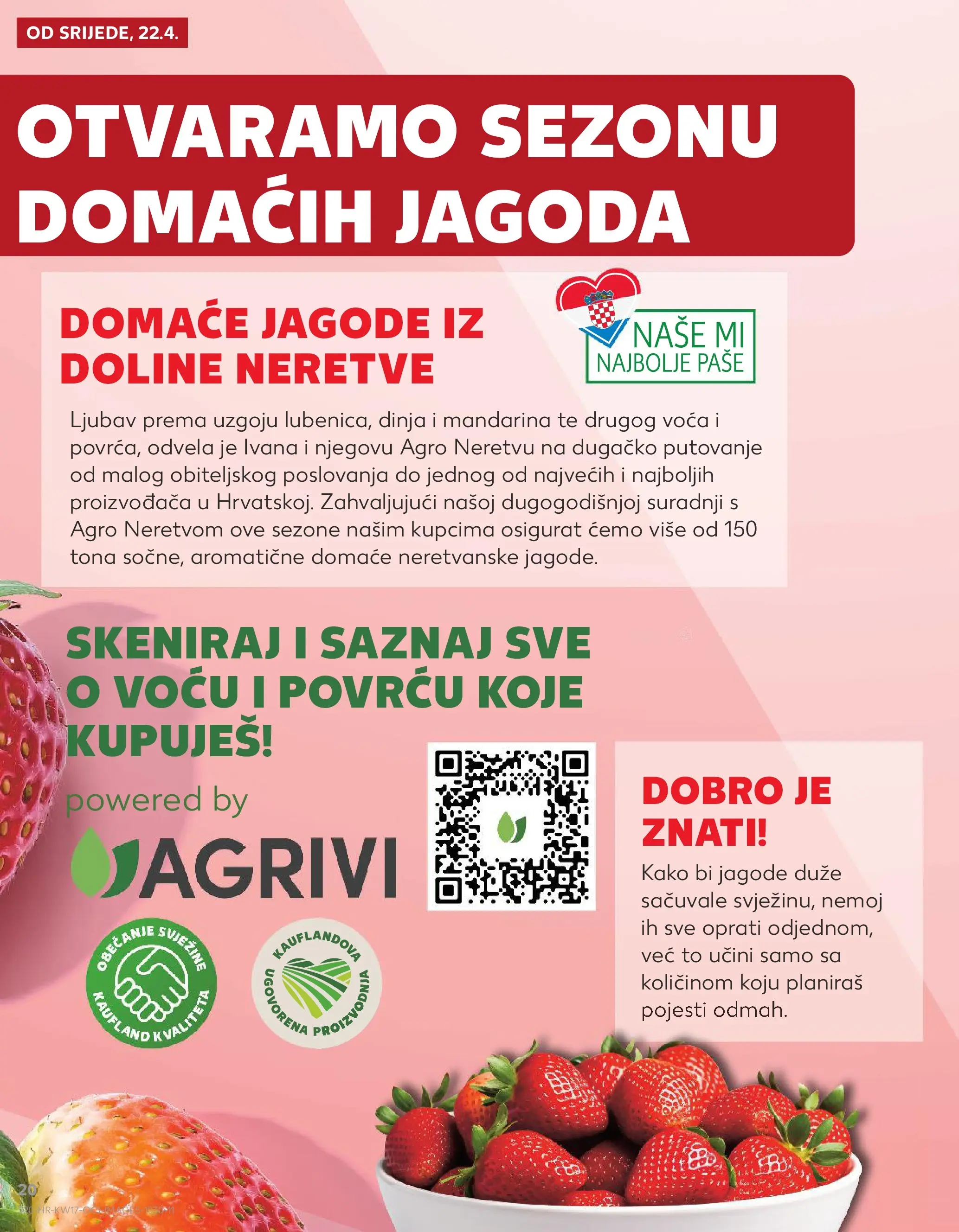 Kaufland - Kaufland katalog do 28.04.2026 novi od 21.04.2026 na listanje > letak digitalni | Stranica: 20 | Proizvodi: Mandarina, Jagode, Dinja