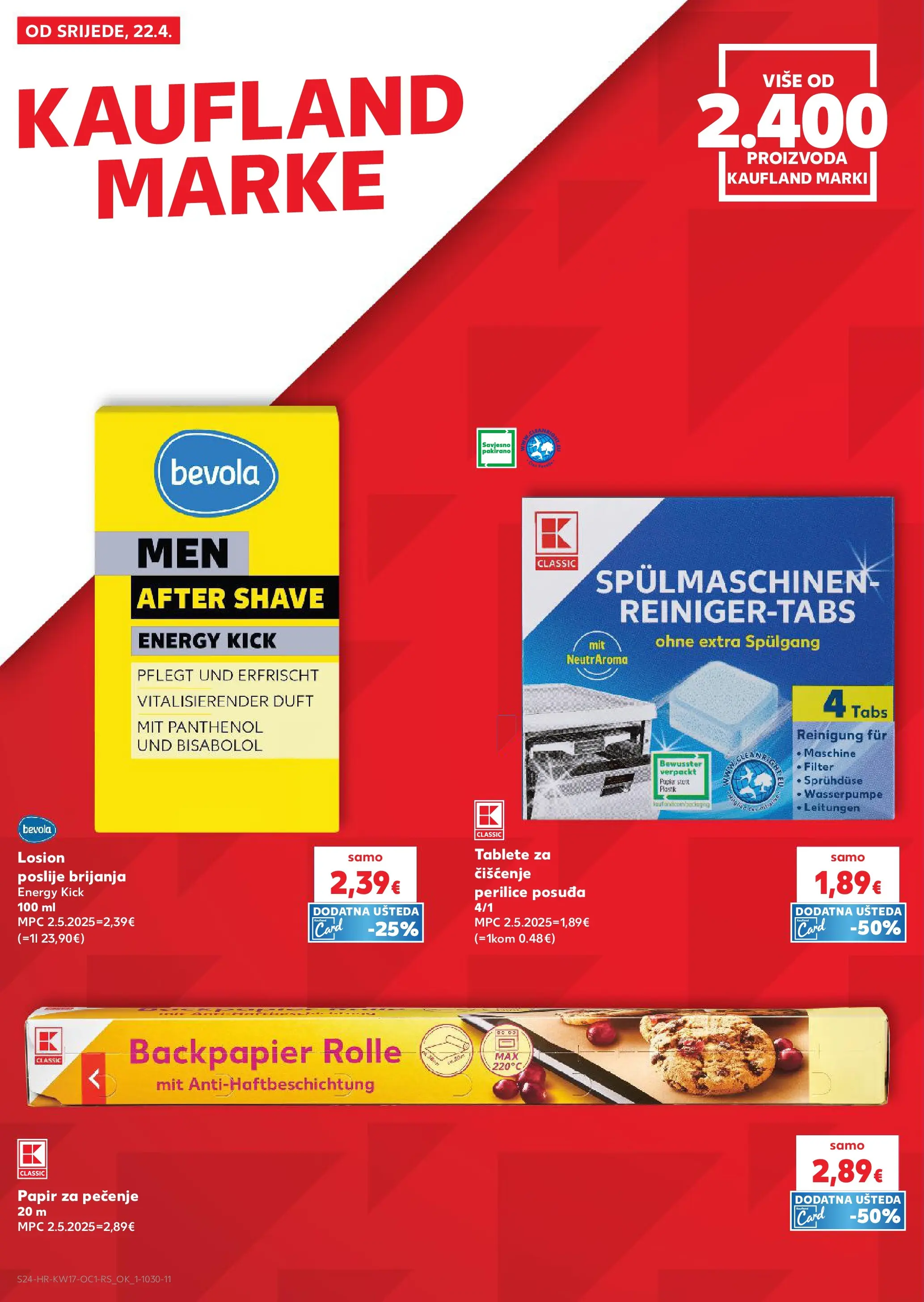 Kaufland - Kaufland katalog do 28.04.2026 novi od 21.04.2026 na listanje > letak digitalni | Stranica: 24 | Proizvodi: Papir za pečenje