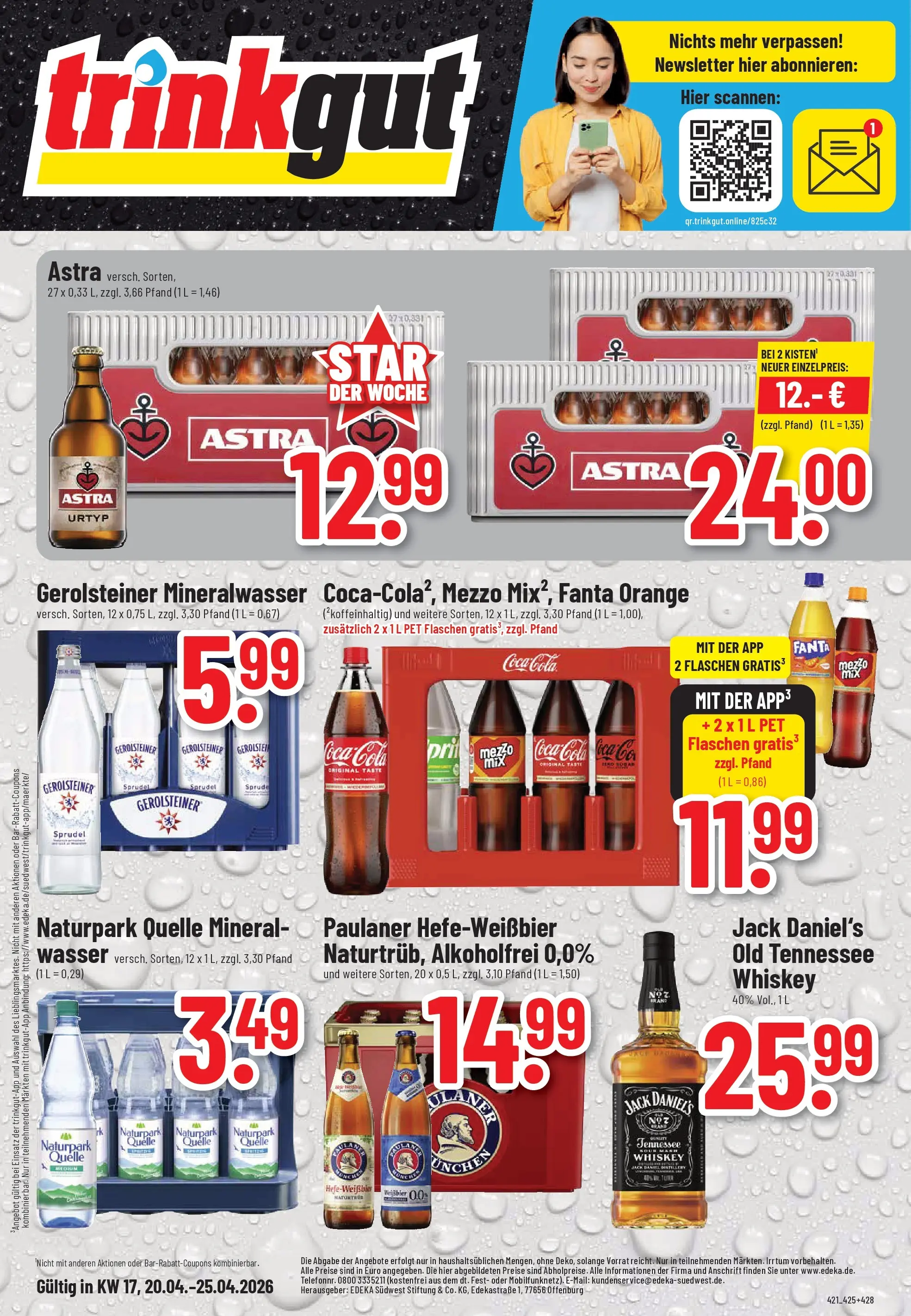 Trinkgut Prospekt Worms	 (ab 20.04.2026) » Angebote online | Seite: 1 | Produkte: Fanta, Jack Daniel's, Whiskey, Gerolsteiner