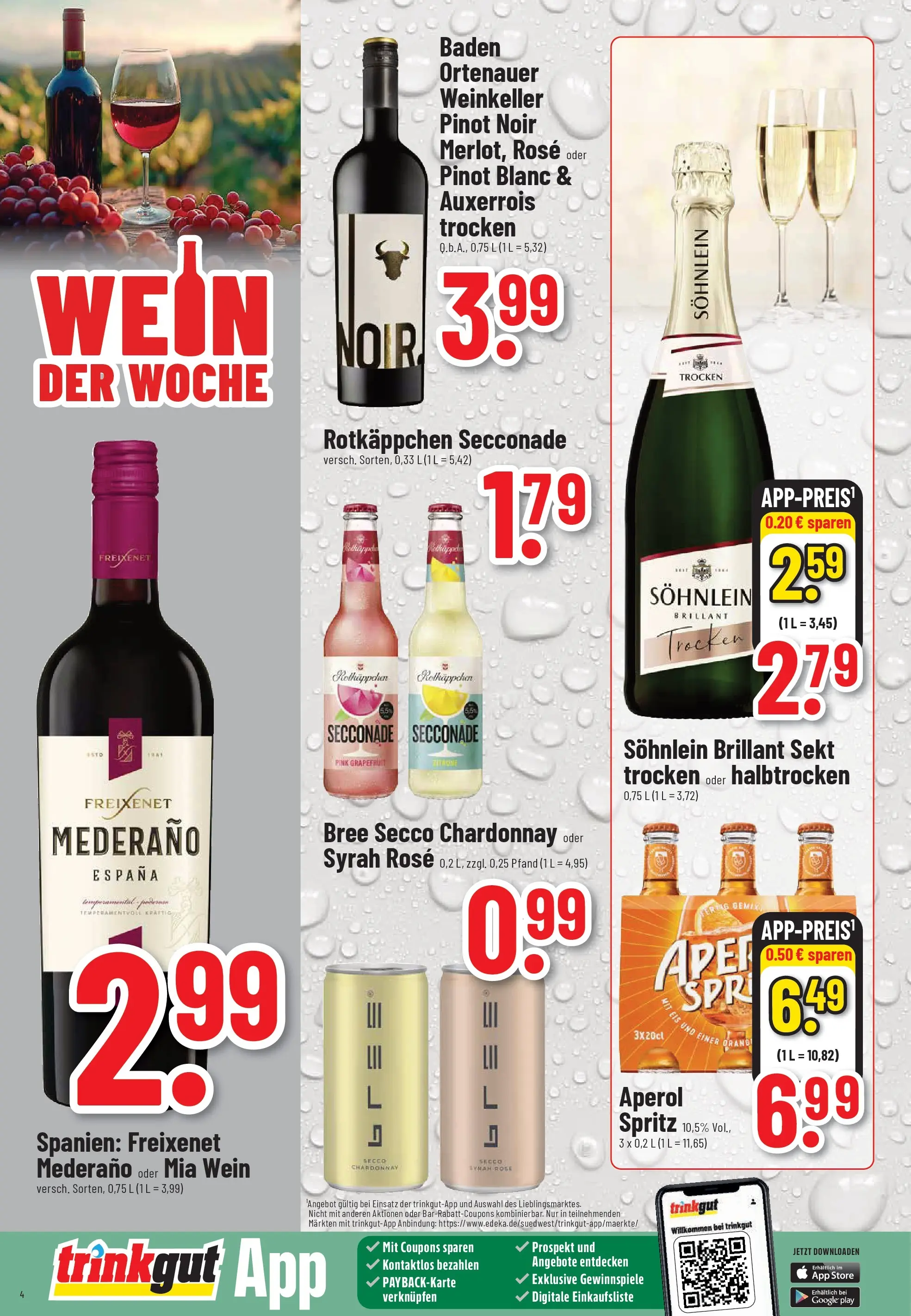 Trinkgut Prospekt Worms	 (ab 20.04.2026) » Angebote online | Seite: 4 | Produkte: Freixenet, Sekt, Aperol, Wein