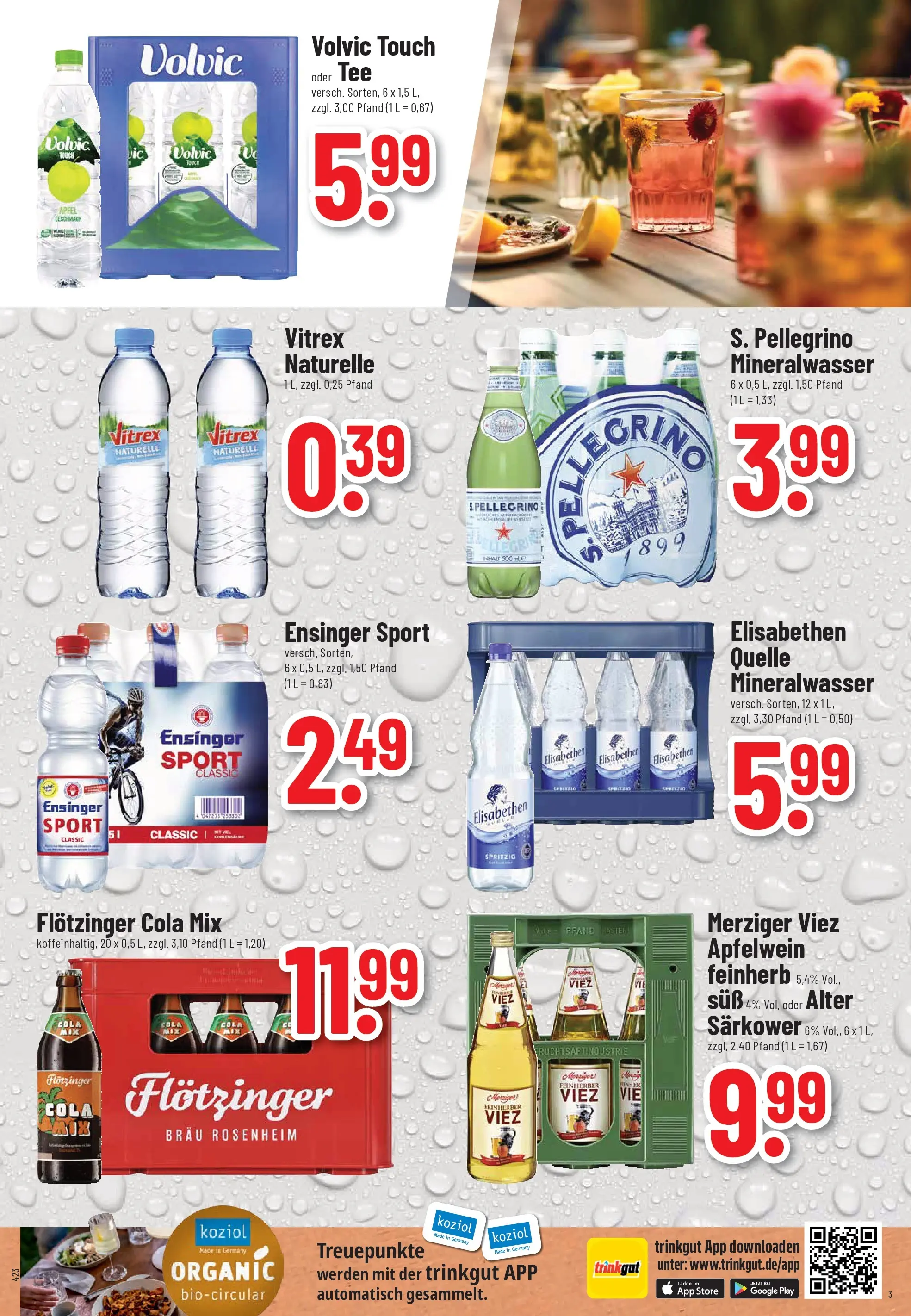 Trinkgut Prospekt Bad Kreuznach	 (ab 20.04.2026) » Angebote online | Seite: 3 | Produkte: Äpfel, Volvic touch, Tee, Volvic