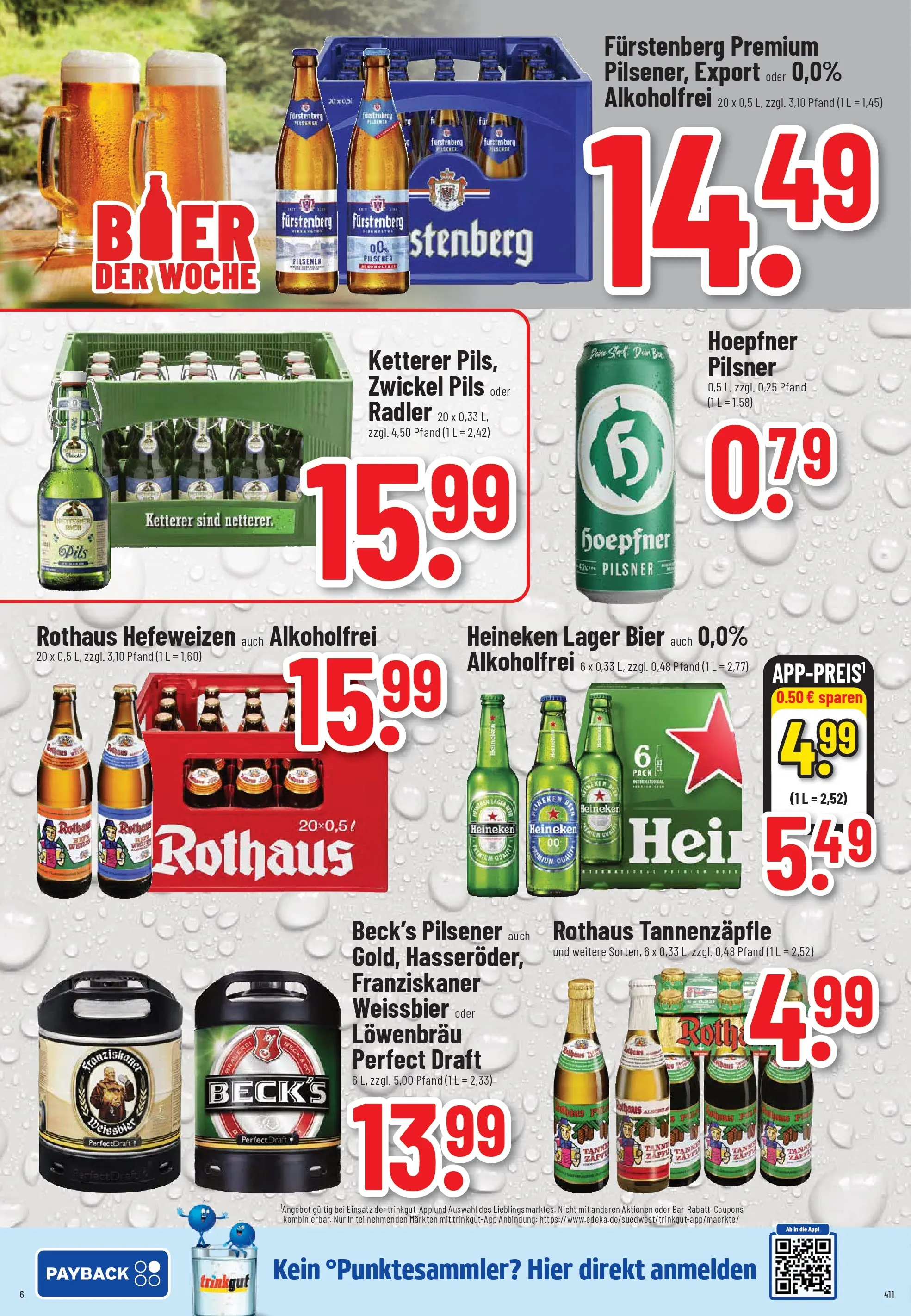 Trinkgut Prospekt Karlsbad - Langensteinbach	 (ab 20.04.2026) » Angebote online | Seite: 6 | Produkte: Franziskaner, Weißbier, Pils, Heineken