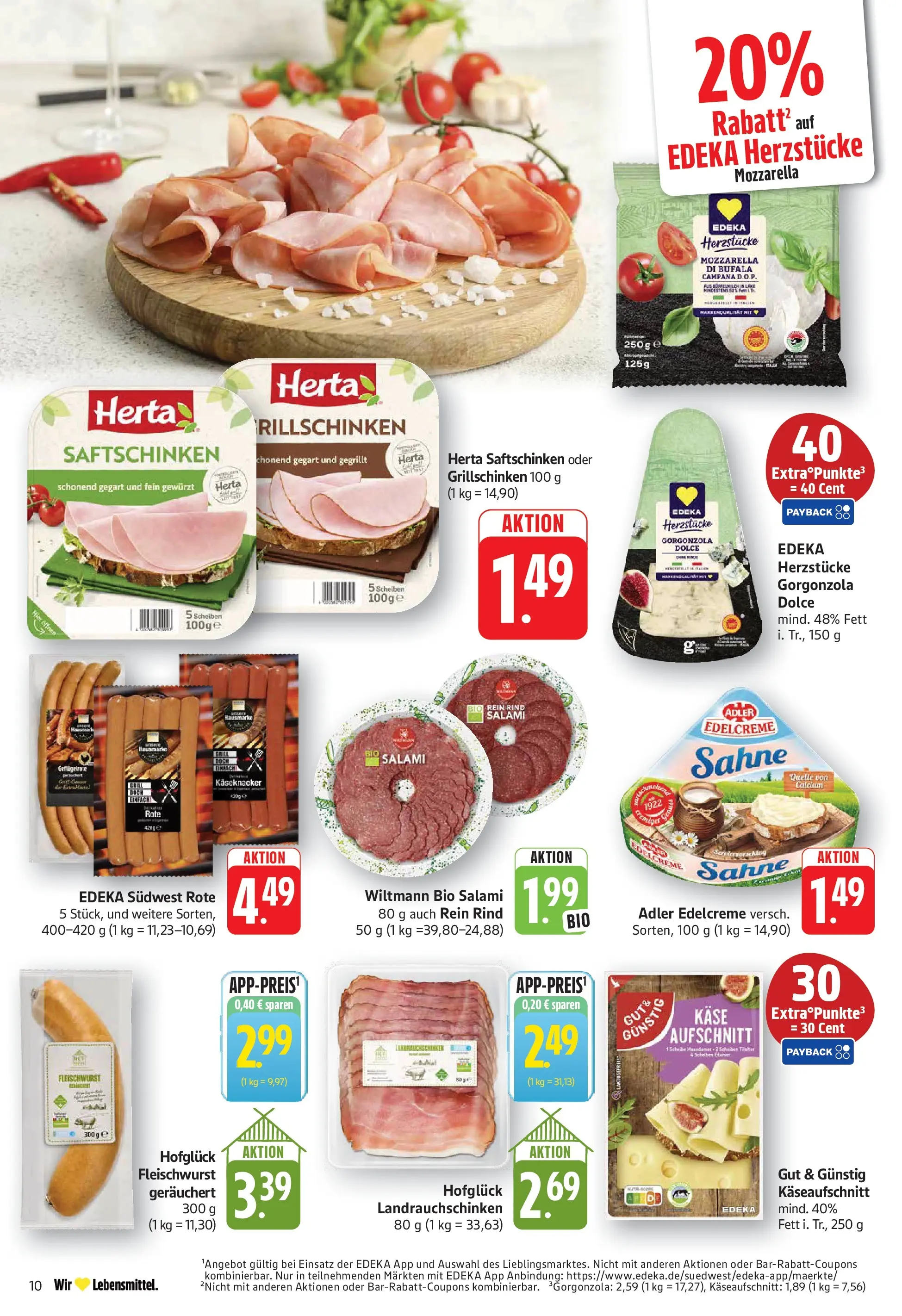 Angebote (ab 20.04.2026) zum Blättern | Seite: 10 | Produkte: Käse, Mozzarella, Salami, Sahne