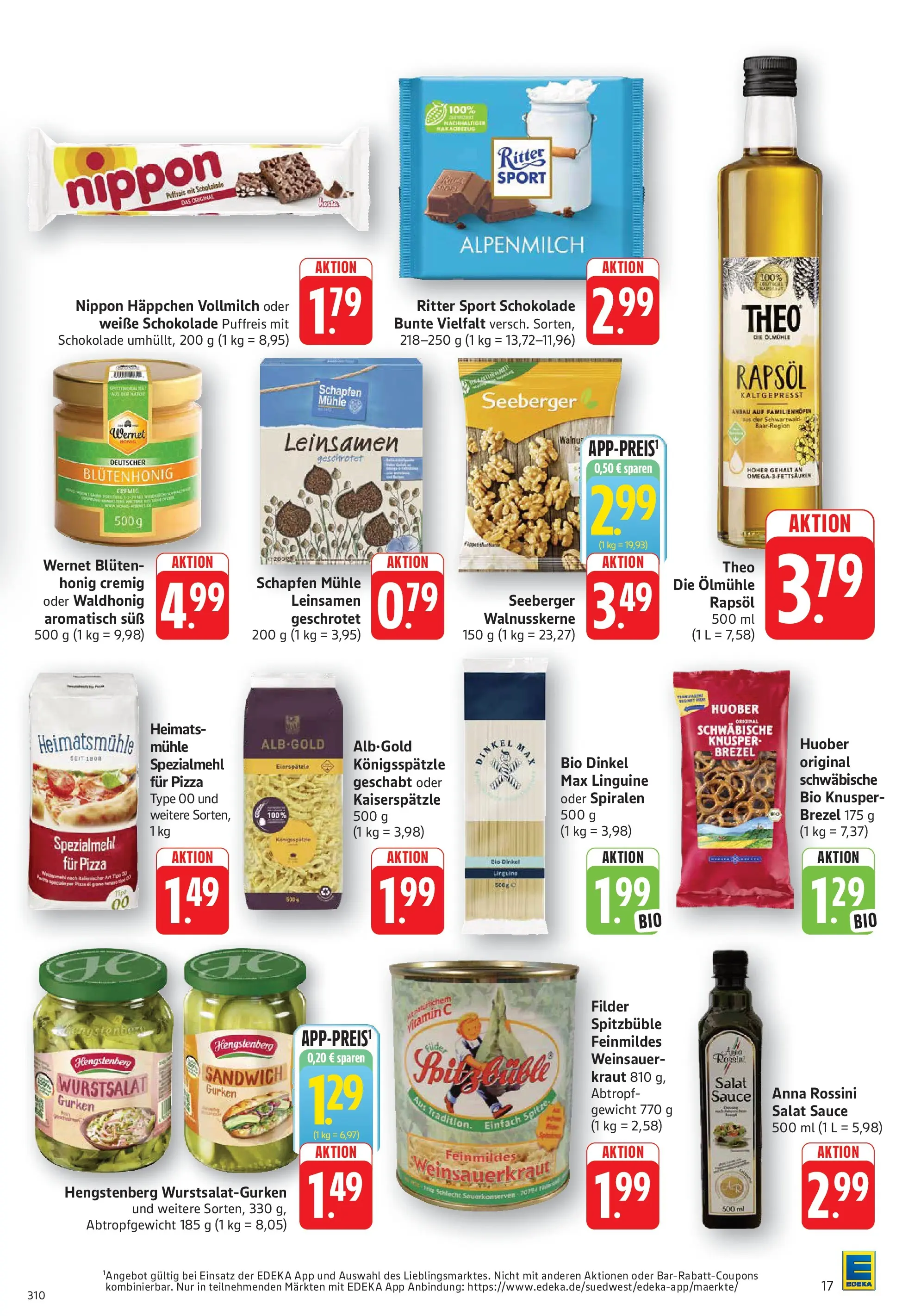 Angebote (ab 20.04.2026) zum Blättern | Seite: 17 | Produkte: Gewicht, Schokolade, Rapsöl, Kraut