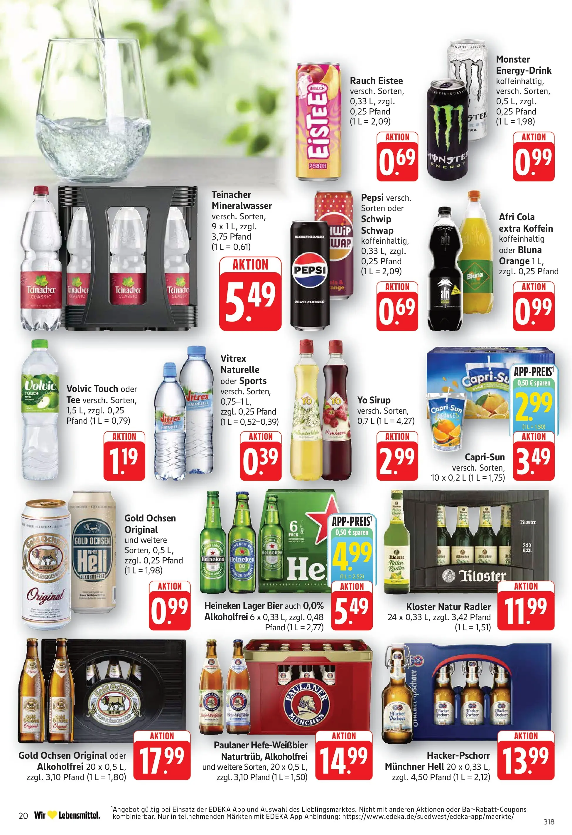 E center Prospekt Göppingen	 (ab 20.04.2026) zum Blättern | Seite: 20 | Produkte: Cola, Volvic touch, Mineralwasser, Pepsi