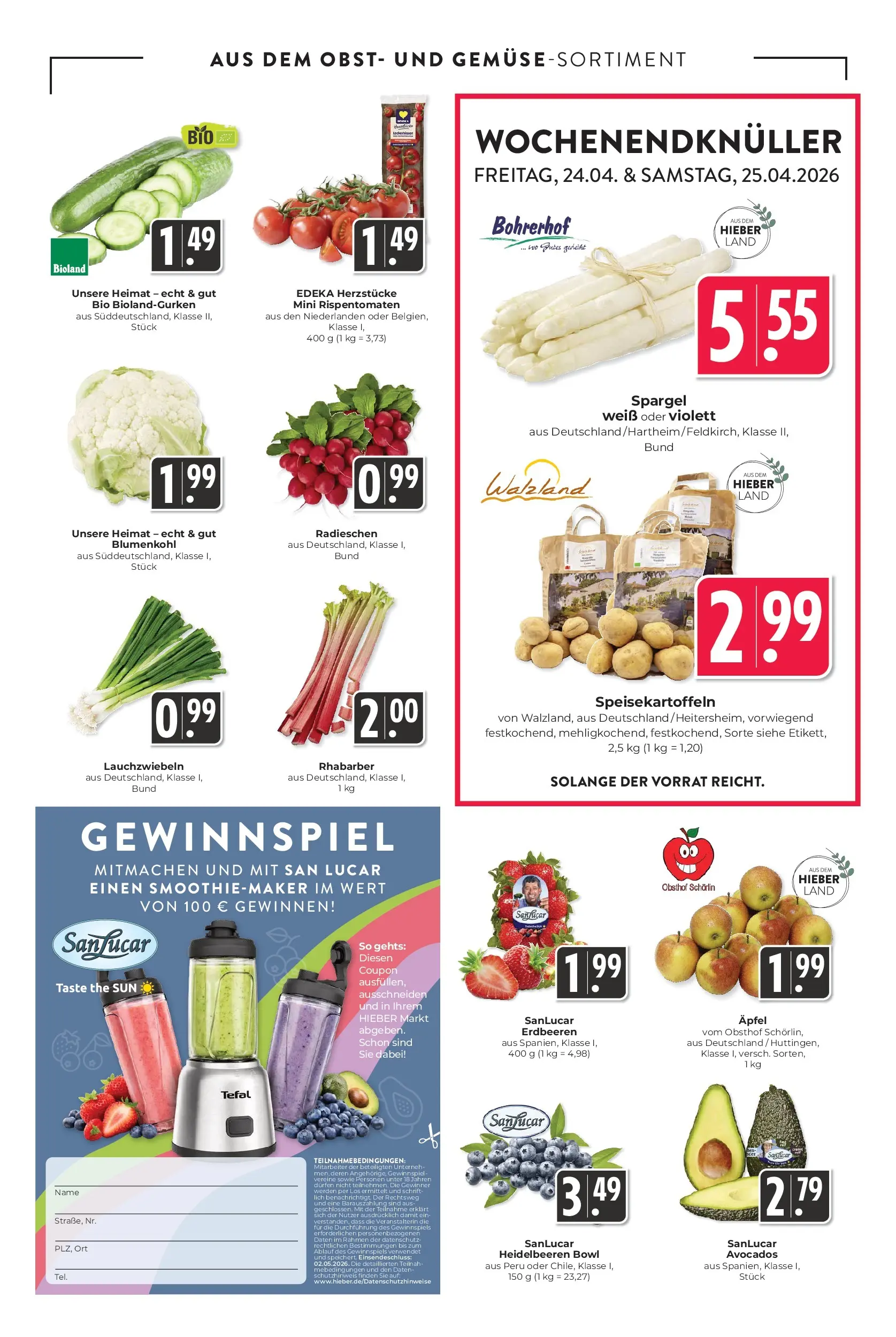 Angebote (ab 20.04.2026) zum Blättern | Seite: 6 | Produkte: Äpfel, Obst, Blumenkohl, Erdbeeren