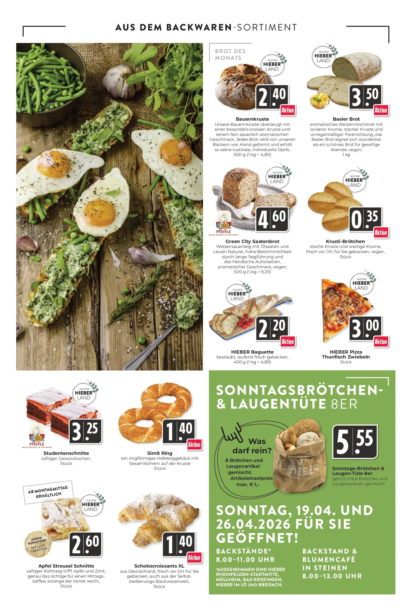 Angebote (ab 20.04.2026) zum Blättern | Seite: 7 | Produkte: Baguette, Brot, Pizza, Uhr