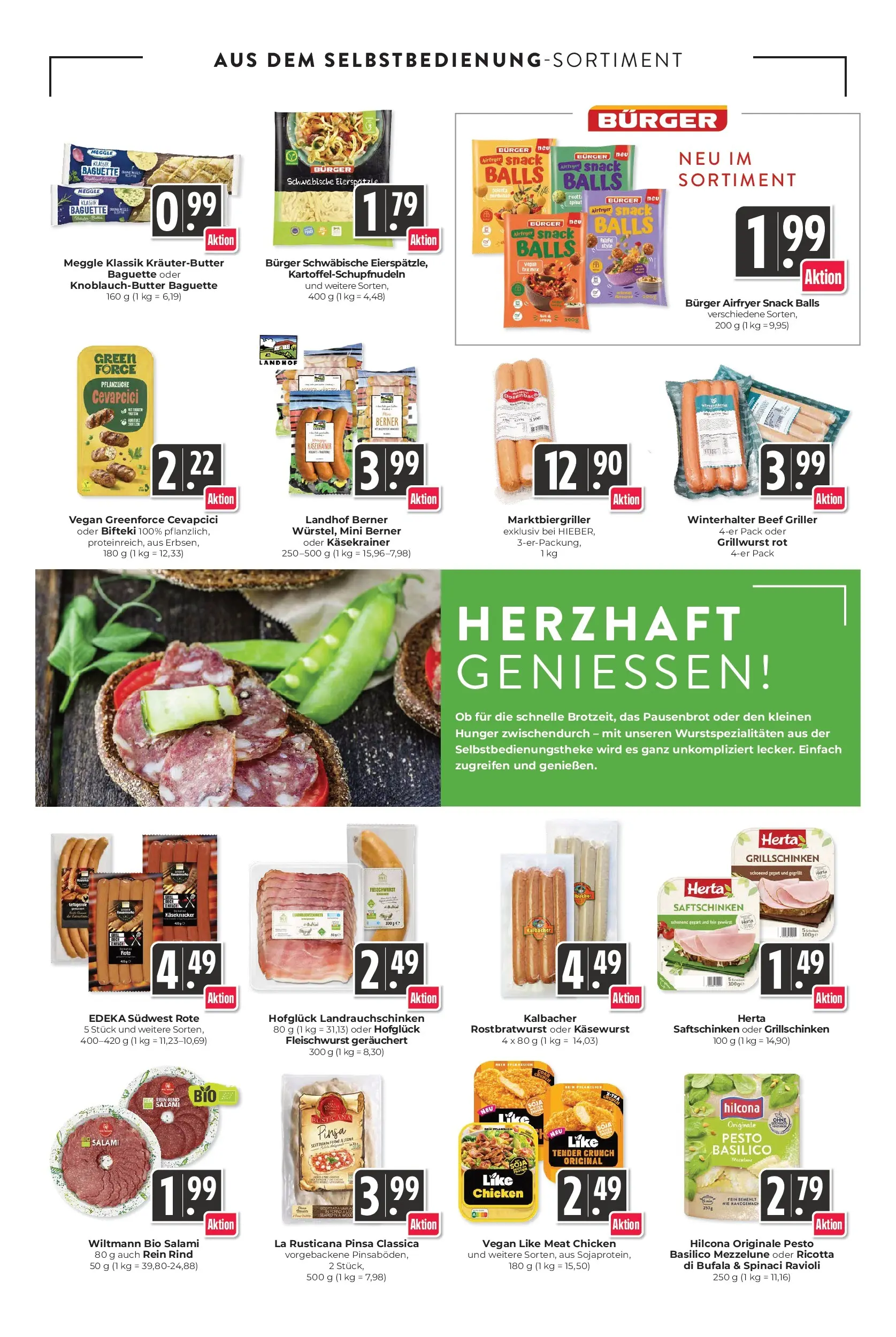Angebote (ab 20.04.2026) zum Blättern | Seite: 10 | Produkte: Cevapcici, Baguette, Käsekrainer, Like meat
