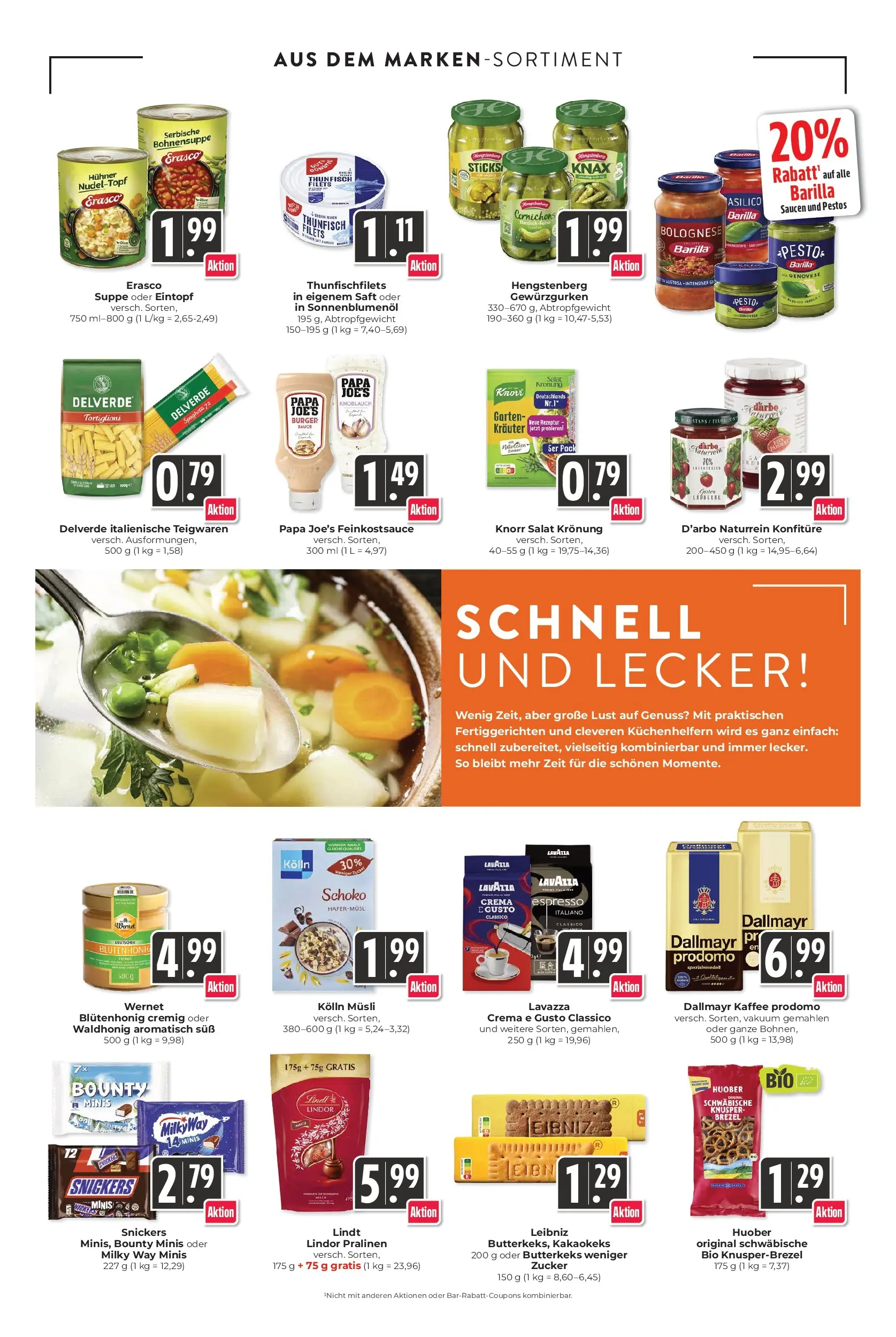 Angebote (ab 20.04.2026) zum Blättern | Seite: 13 | Produkte: Kolln musli, Barilla, Knorr, Salat