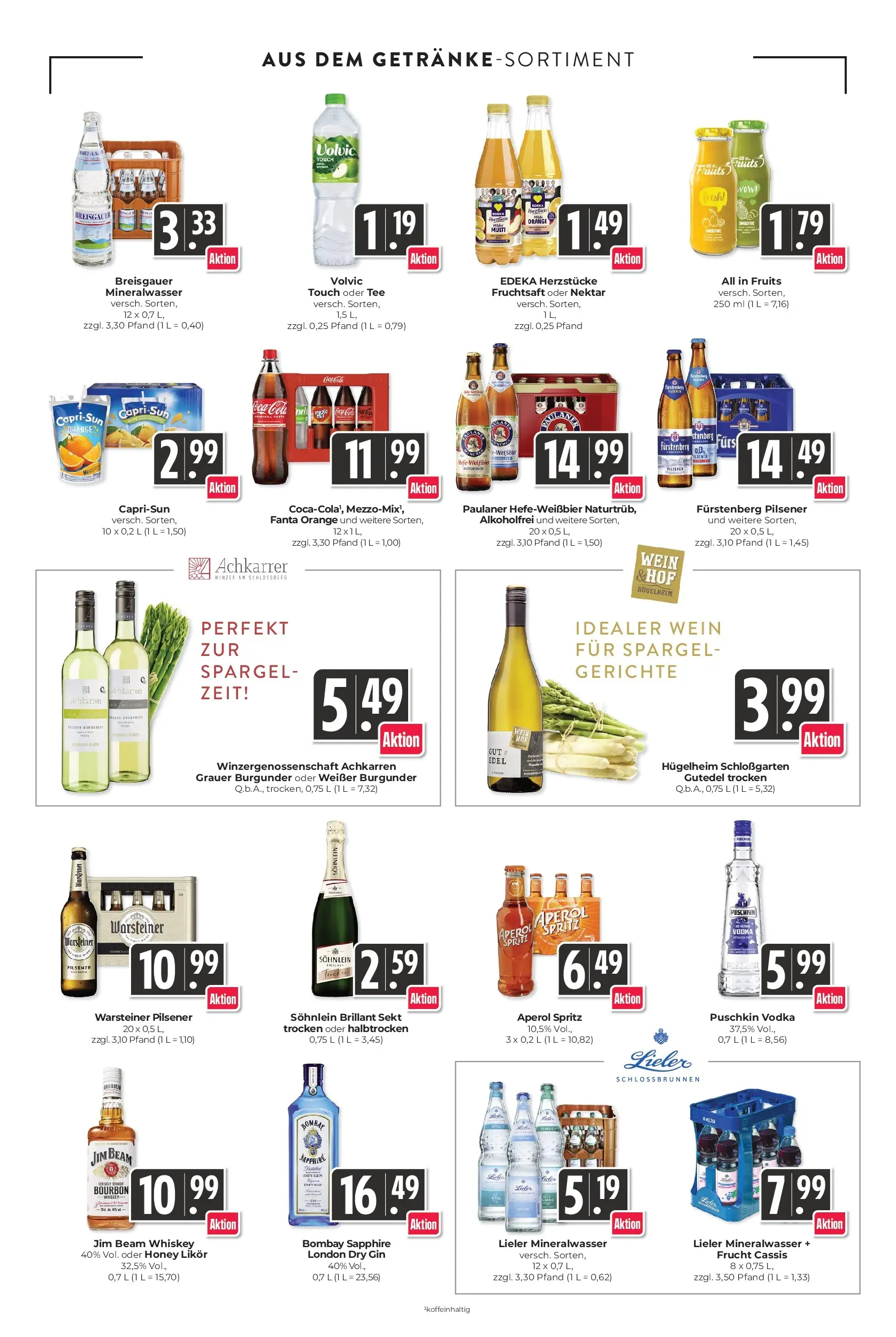 Angebote (ab 20.04.2026) zum Blättern | Seite: 14 | Produkte: Sekt, Warsteiner, Gin, Volvic