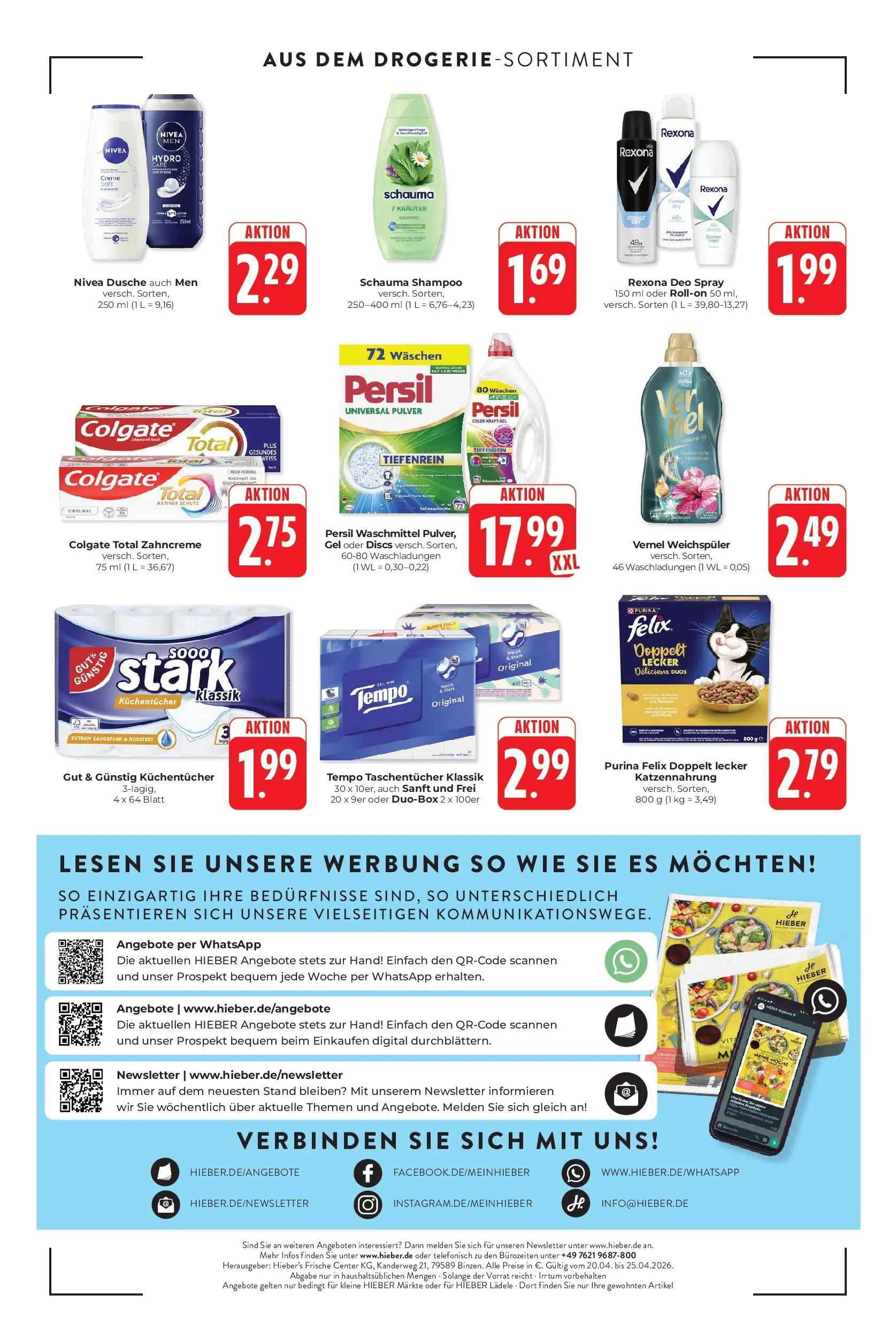 Angebote (ab 20.04.2026) zum Blättern | Seite: 16 | Produkte: Schauma shampoo, Dusche, Waschmittel, Vernel