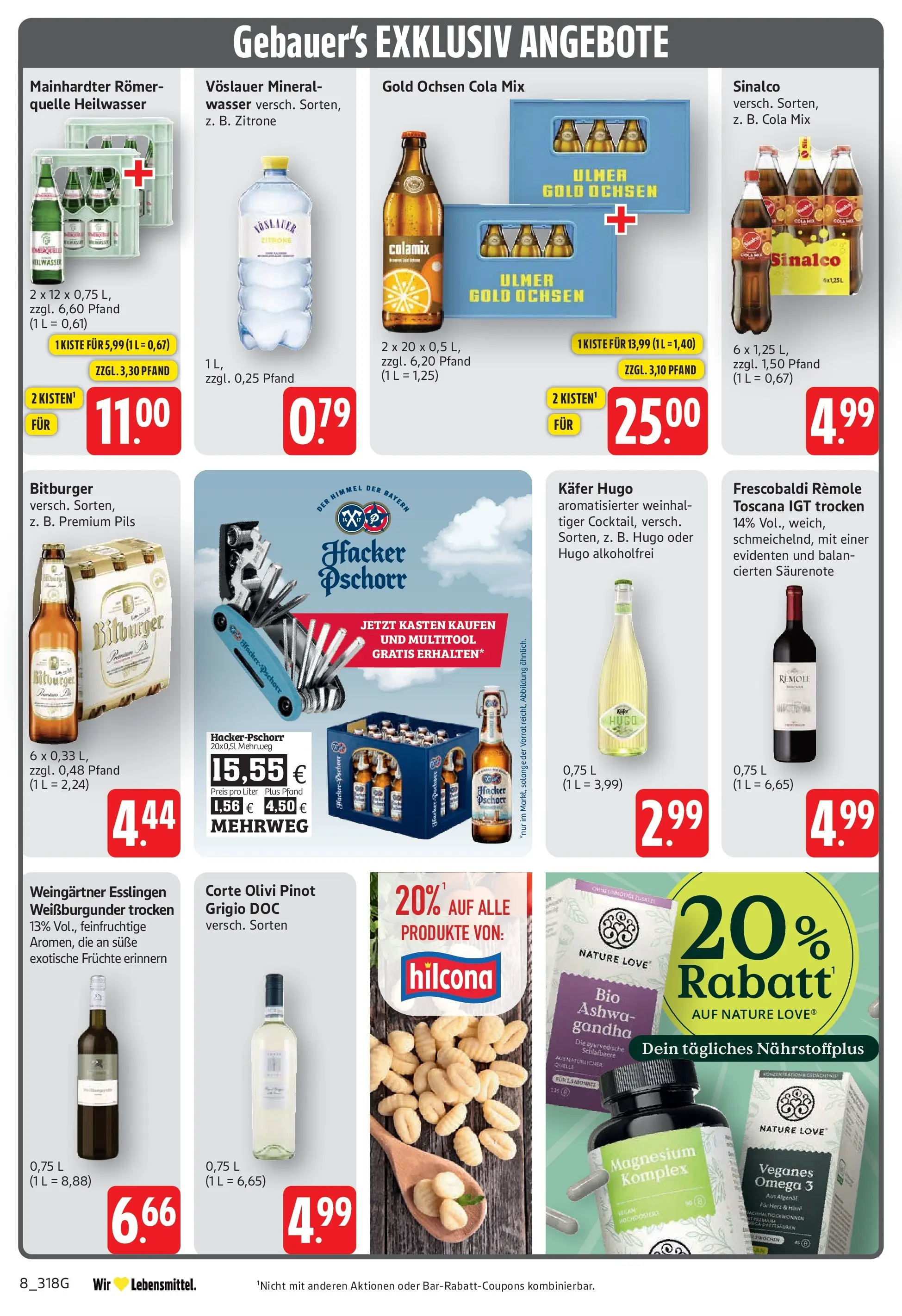 E center Prospekt Eislingen	 (ab 20.04.2026) zum Blättern | Seite: 8 | Produkte: Sinalco, Wasser, Zitrone, Hugo