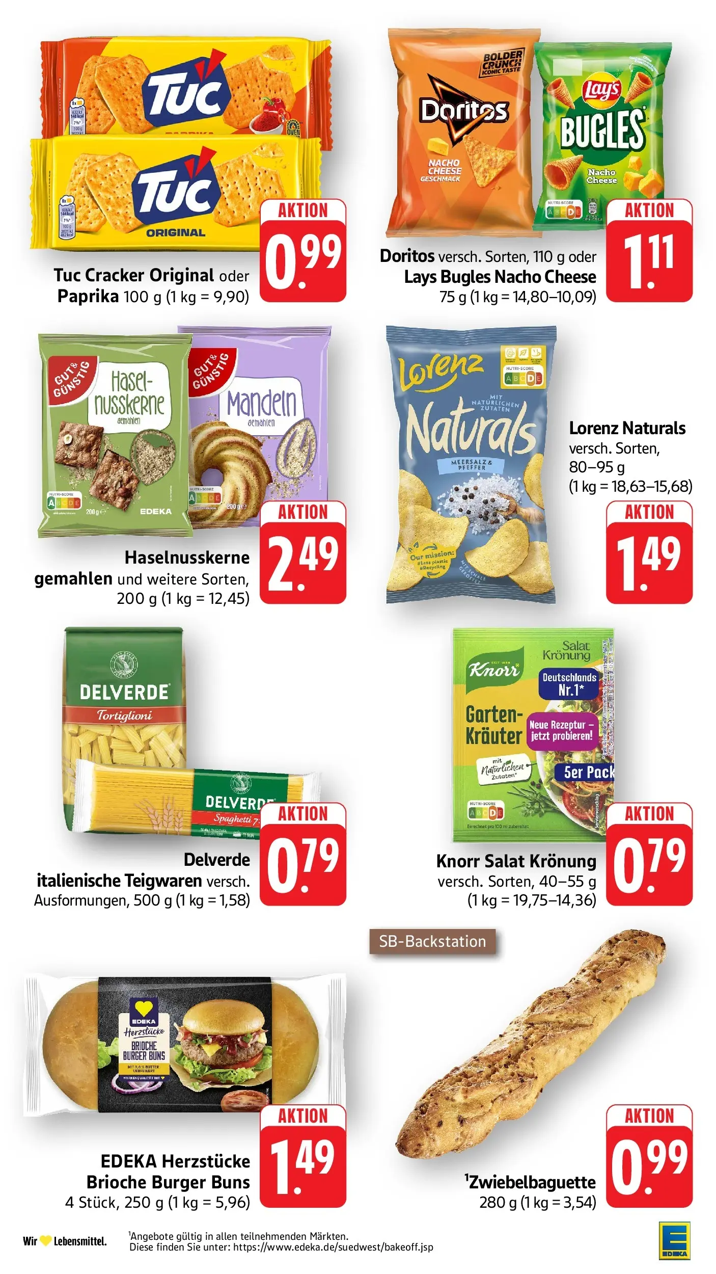 E center Prospekt Offenburg	 (ab 19.04.2026) zum Blättern | Seite: 26 | Produkte: Burger, Mandeln, Knorr, Salat