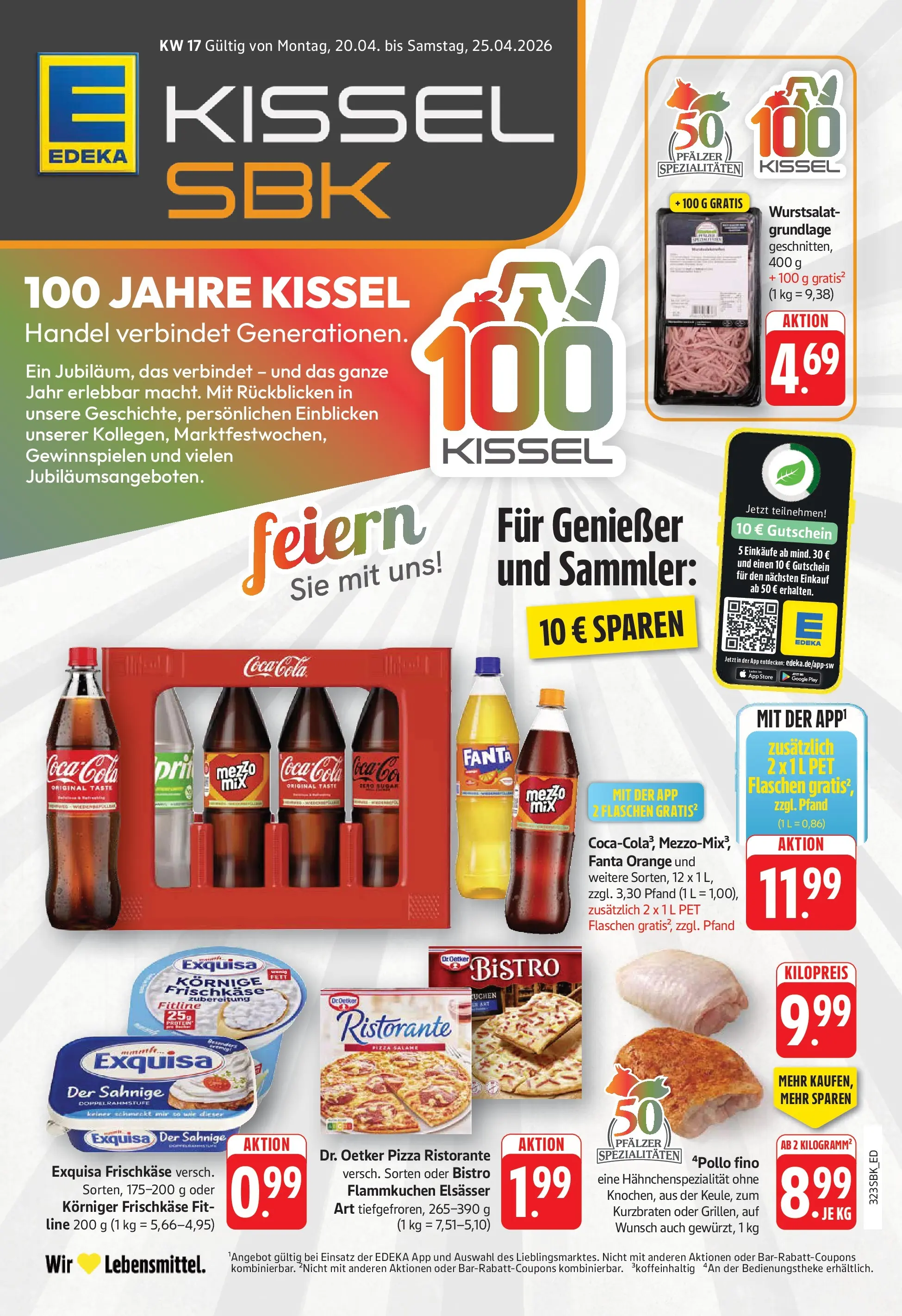 Angebote (ab 20.04.2026) zum Blättern | Seite: 9 | Produkte: Exquisa frischkase, Exquisa, Pizza, Frischkase
