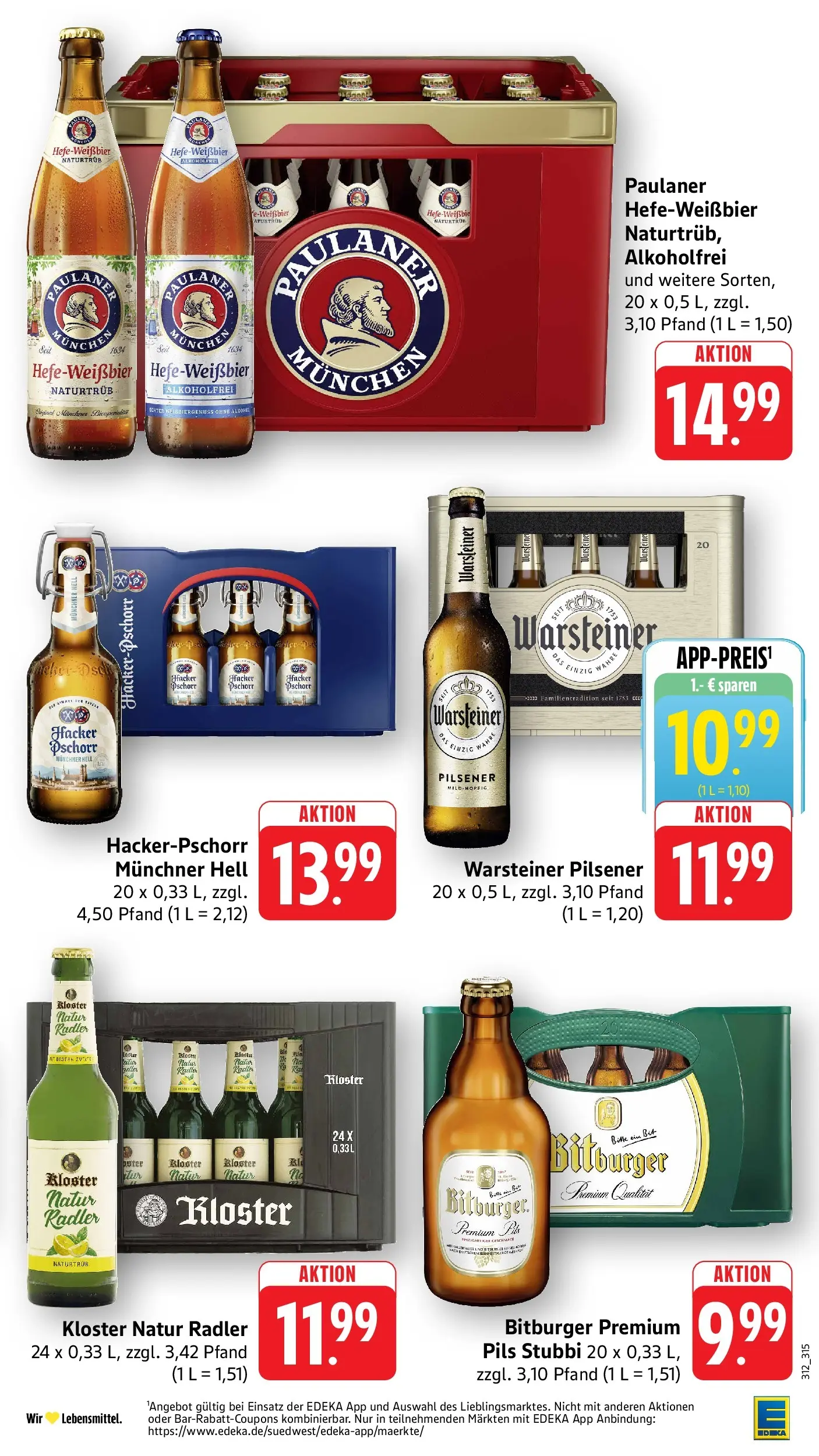 E center Prospekt Offenburg	 (ab 19.04.2026) zum Blättern | Seite: 37 | Produkte: Bitburger, Weißbier, Radler, Paulaner