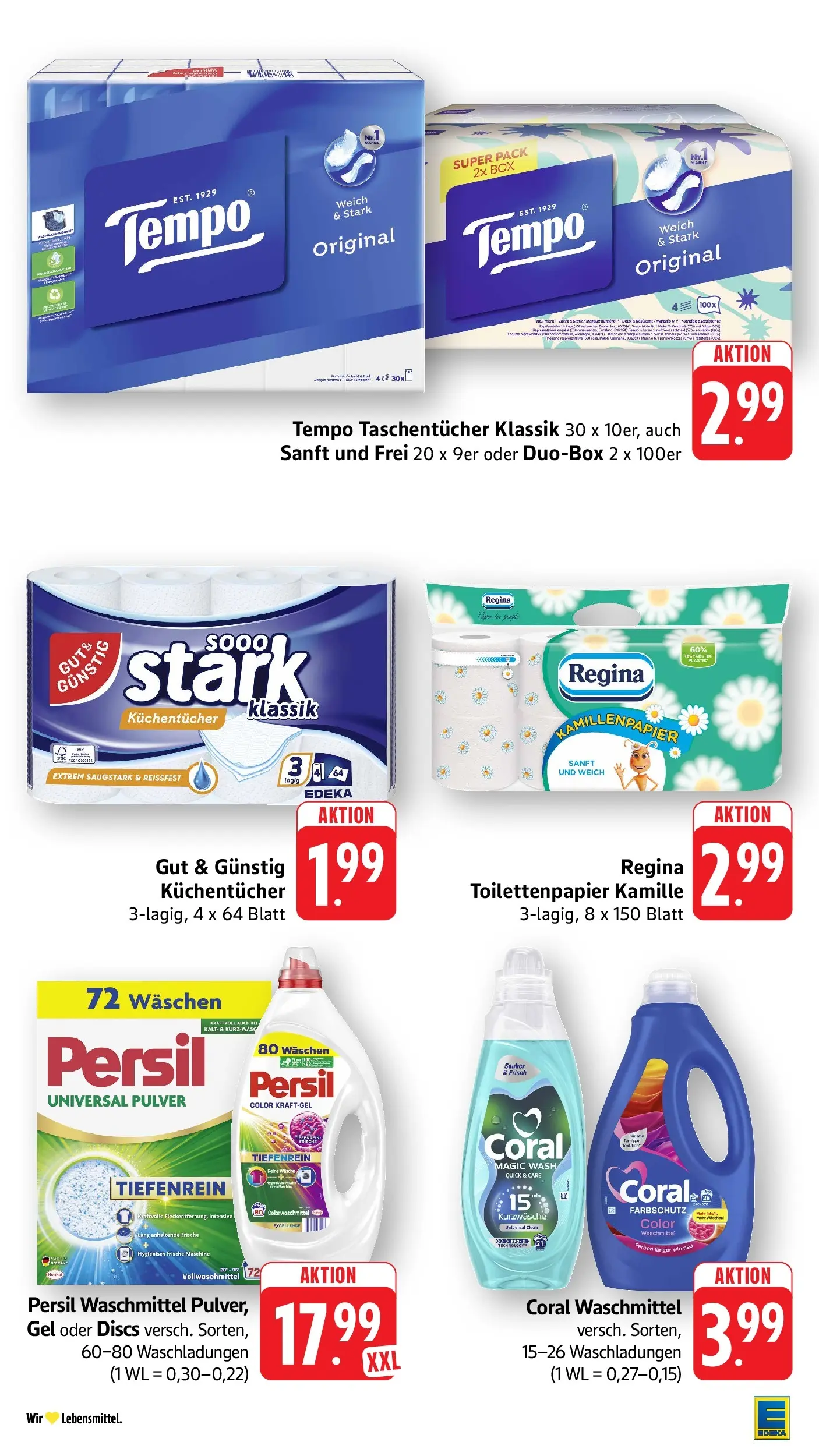 E center Prospekt Offenburg	 (ab 19.04.2026) zum Blättern | Seite: 44 | Produkte: Coral, Coral waschmittel, Persil, Toilettenpapier