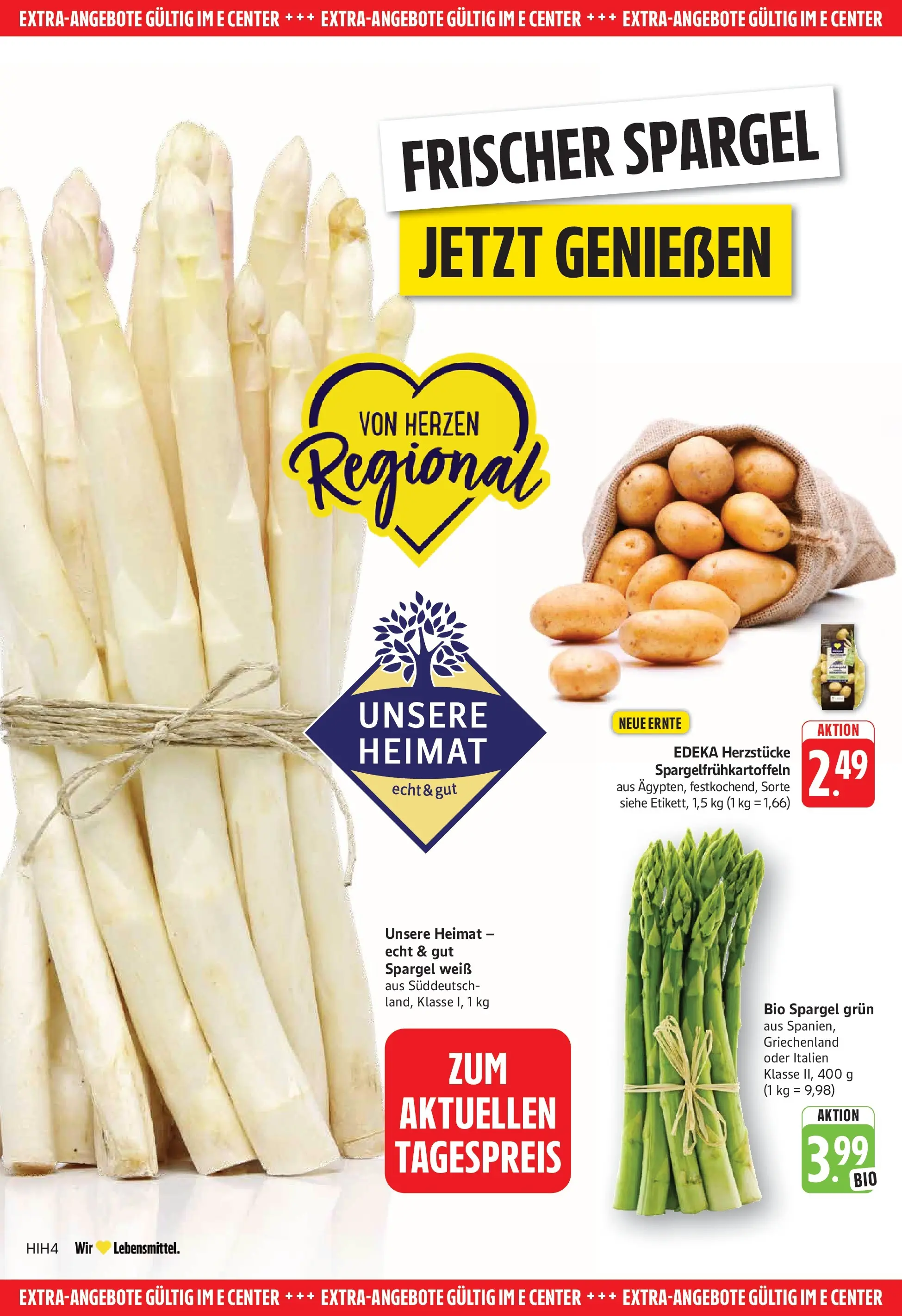 E center Prospekt Eislingen	 (ab 20.04.2026) zum Blättern | Seite: 28 | Produkte: Spargel