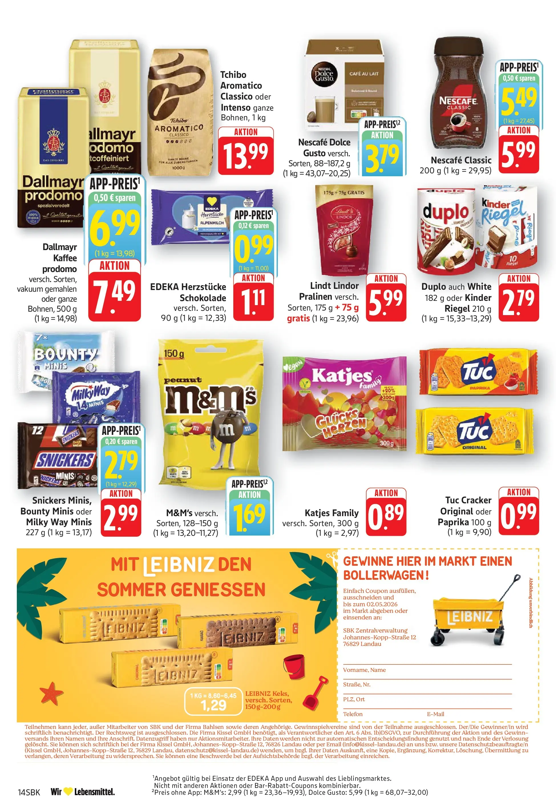 Angebote (ab 20.04.2026) zum Blättern | Seite: 22 | Produkte: Kaffee, Katjes, Nescafe classic, Lindt