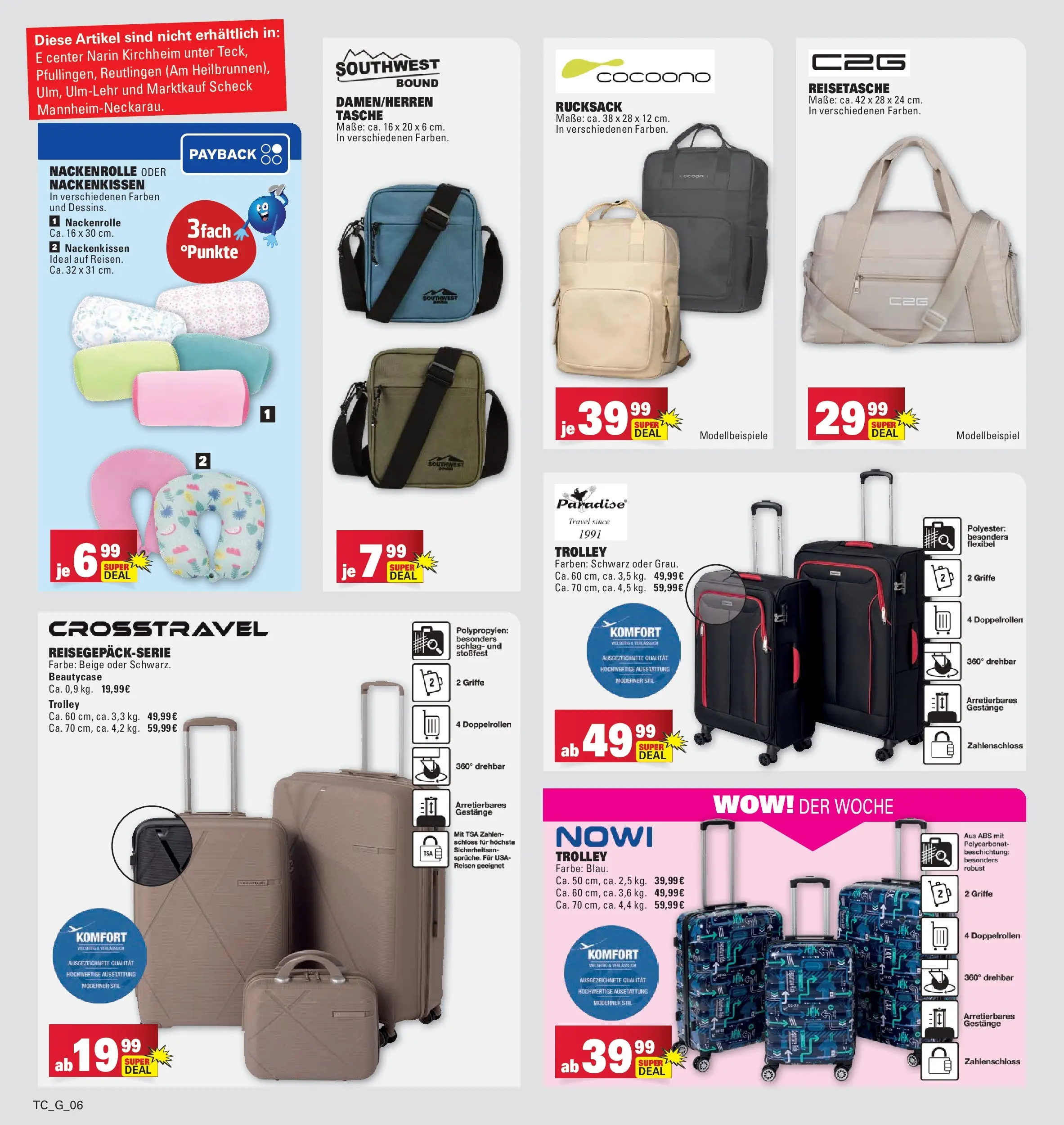E center Prospekt Eislingen	 (ab 20.04.2026) zum Blättern | Seite: 38 | Produkte: Tasche, Rucksack, Reisetasche