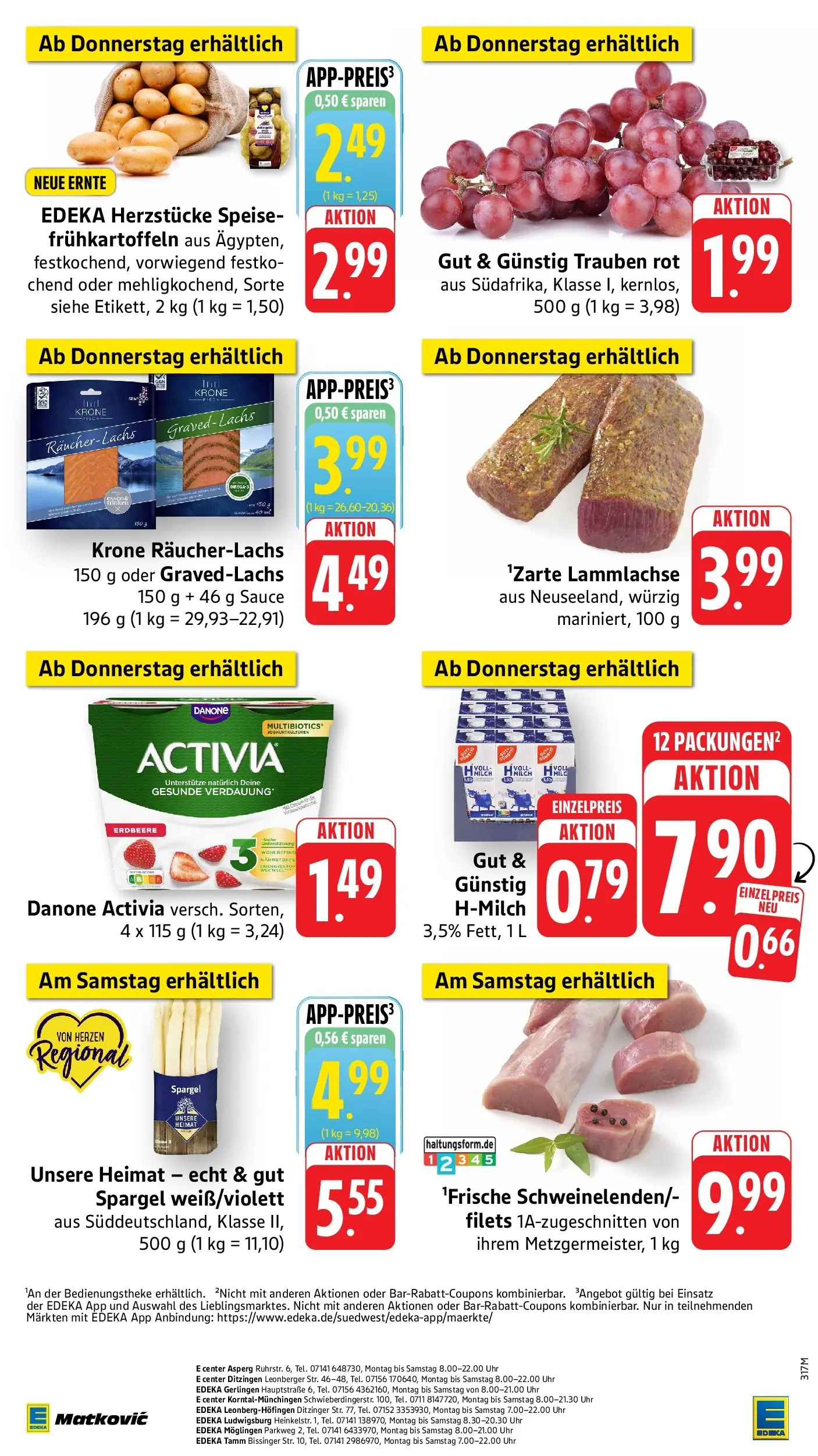 Angebote (ab 20.04.2026) zum Blättern | Seite: 50 | Produkte: Activia, Trauben, Spargel, Uhr