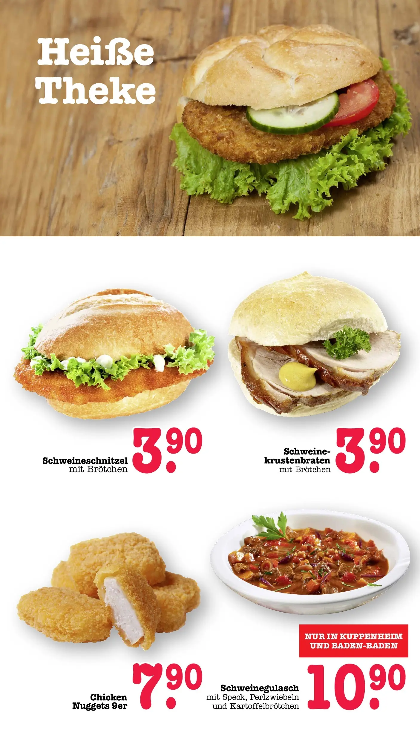 E center Prospekt Kuppenheim-Oberndorf	 (ab 20.04.2026) zum Blättern | Seite: 17 | Produkte: Schweinegulasch, Theke, Krustenbraten