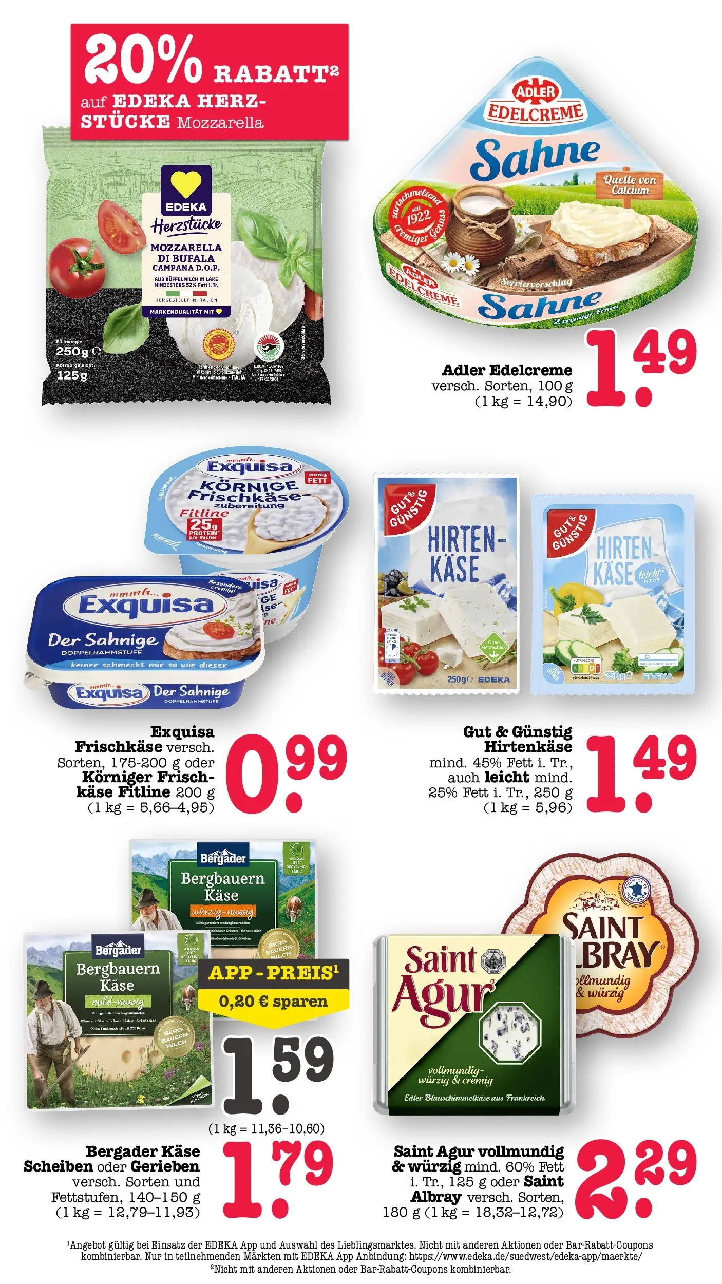 E center Prospekt Kuppenheim-Oberndorf	 (ab 20.04.2026) zum Blättern | Seite: 31 | Produkte: Mozzarella, Exquisa frischkase, Exquisa, Sahne