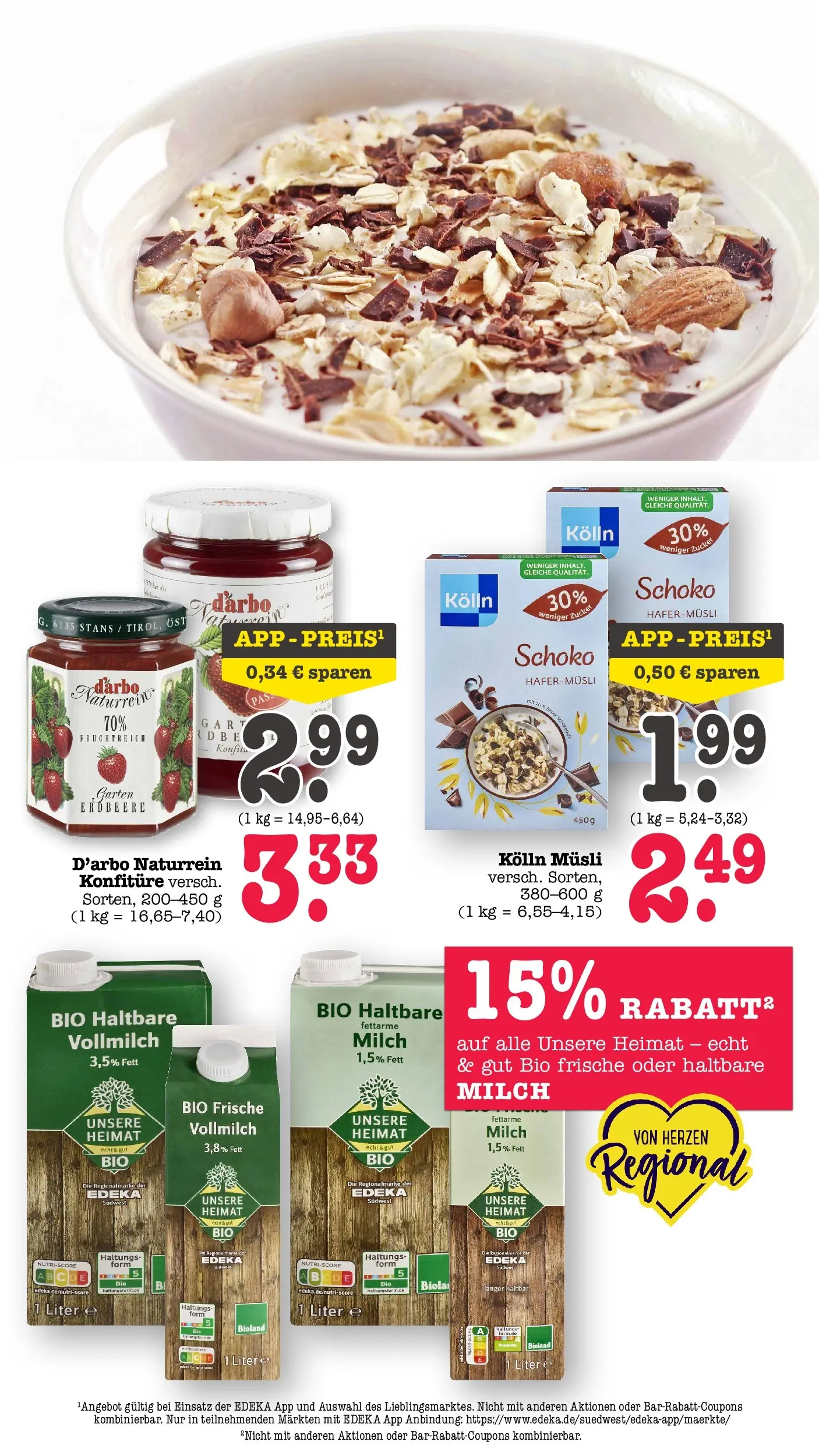 E center Prospekt Kuppenheim-Oberndorf	 (ab 20.04.2026) zum Blättern | Seite: 33 | Produkte: Musli, Kolln, Kolln musli, Haltbare milch