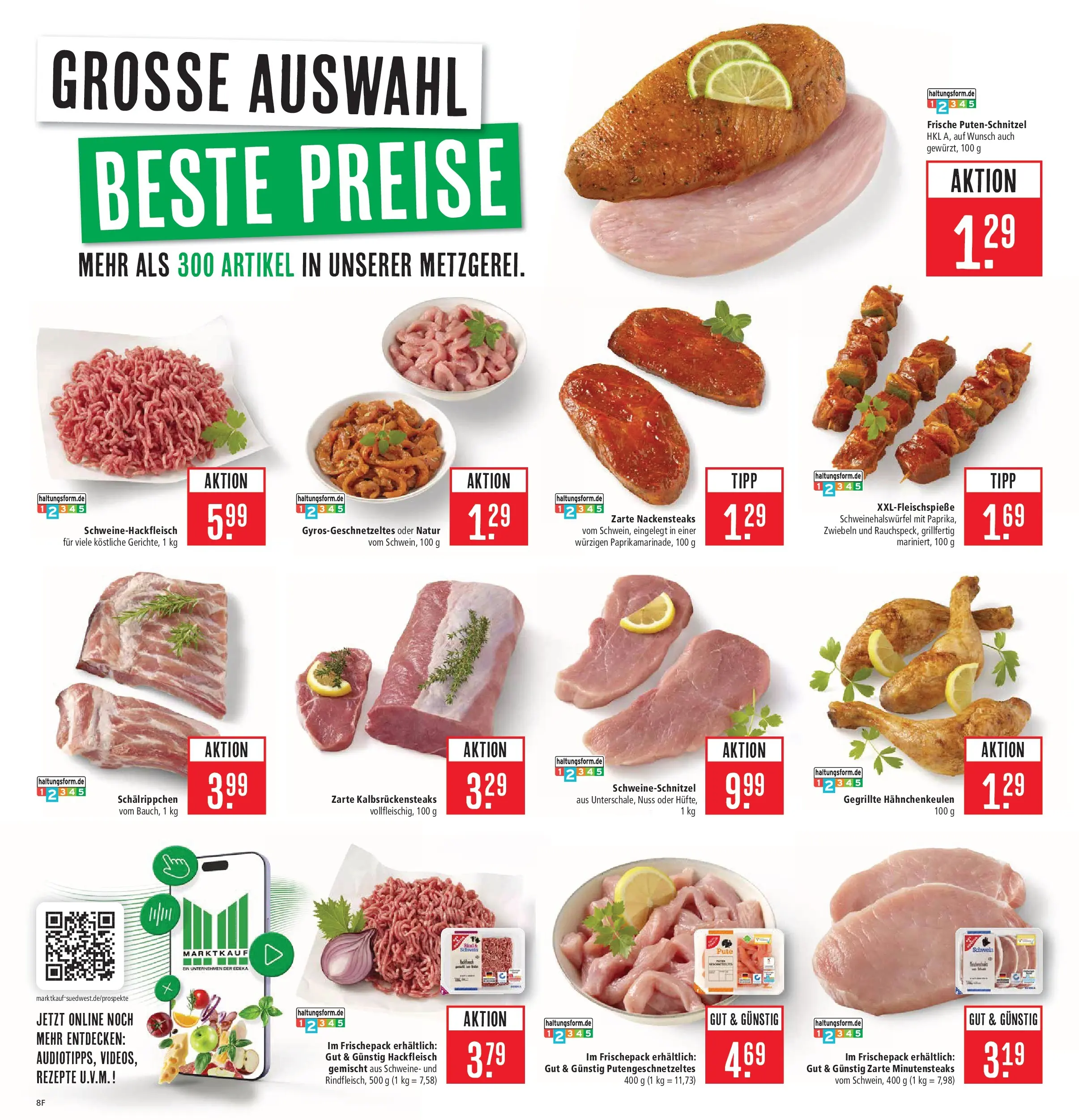 Marktkauf Prospekt Kirchheim	 (ab 20.04.2026) » Angebote online | Seite: 10 | Produkte: Nackensteaks, Zwiebeln, Putenschnitzel, Hackfleisch