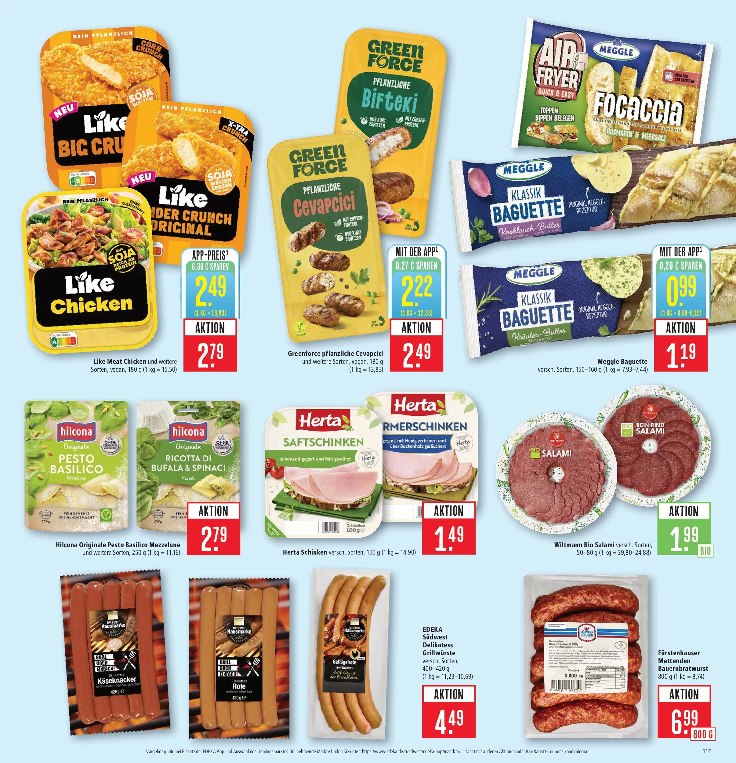 Marktkauf Prospekt Kirchheim	 (ab 20.04.2026) » Angebote online | Seite: 13 | Produkte: Baguette, Like meat, Salami, Schinken