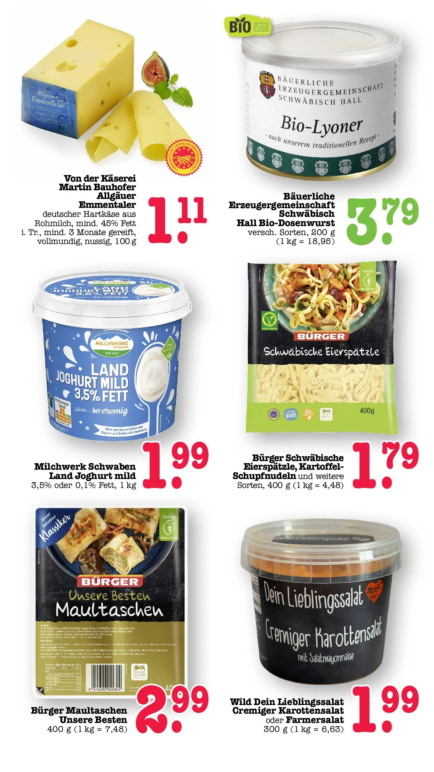 E center Prospekt Kuppenheim-Oberndorf	 (ab 20.04.2026) zum Blättern | Seite: 41 | Produkte: Milch, Joghurt, Burger, Maultaschen