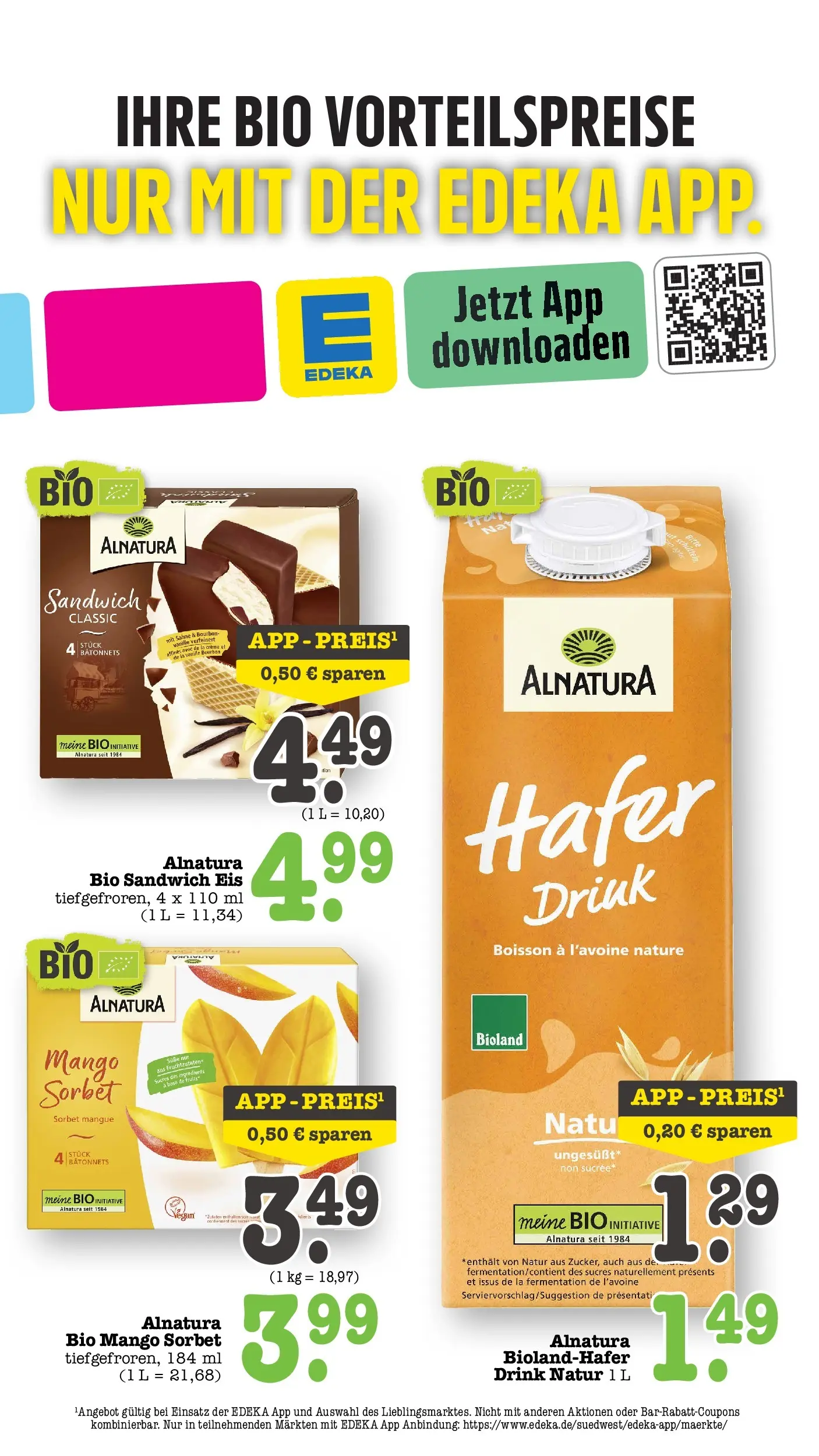 E center Prospekt Kuppenheim-Oberndorf	 (ab 20.04.2026) zum Blättern | Seite: 46 | Produkte: Creme, Mango, Bourbon, Eis