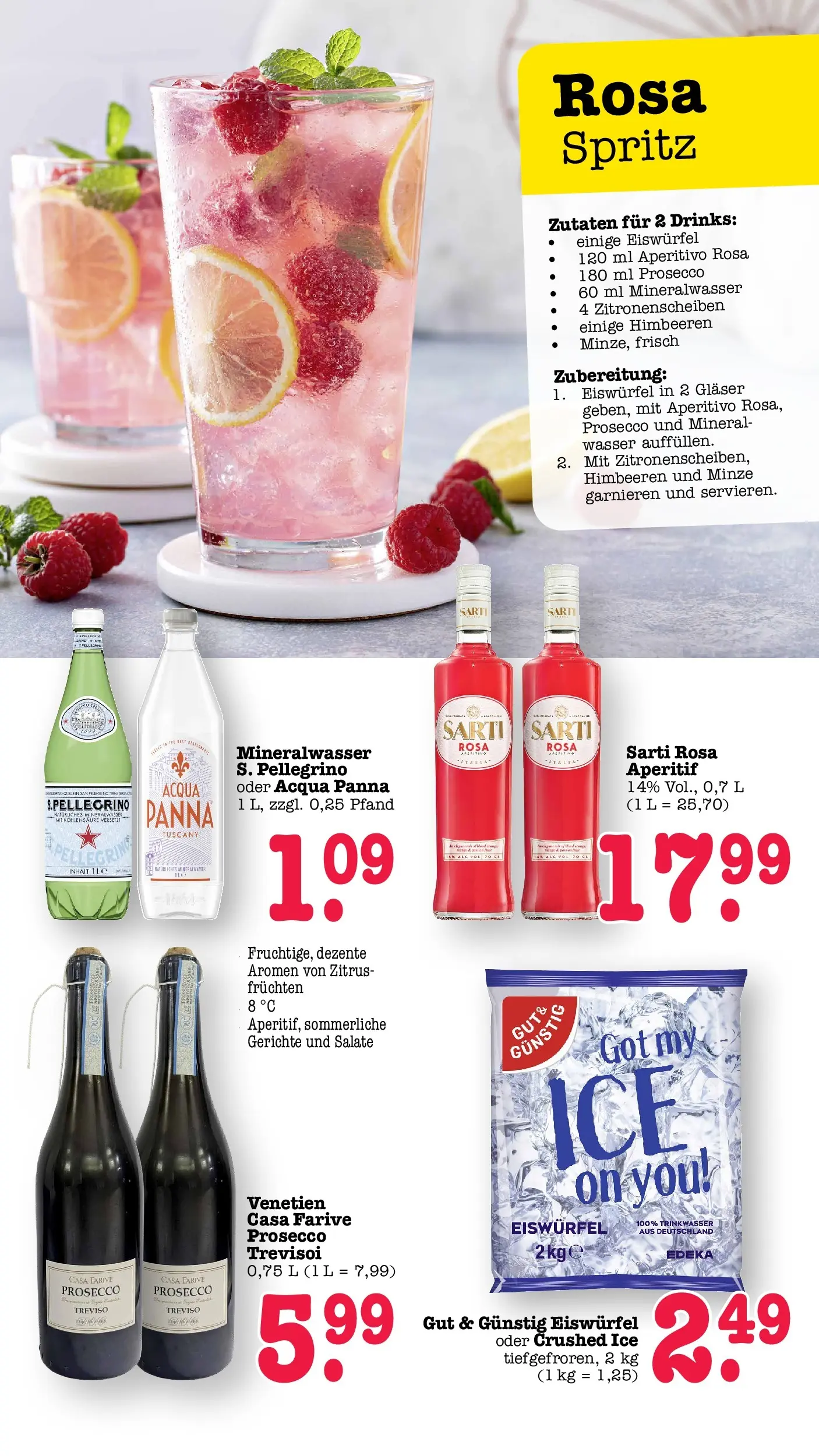 E center Prospekt Kuppenheim-Oberndorf	 (ab 20.04.2026) zum Blättern | Seite: 54 | Produkte: Himbeeren, Mineralwasser, Prosecco, Wasser