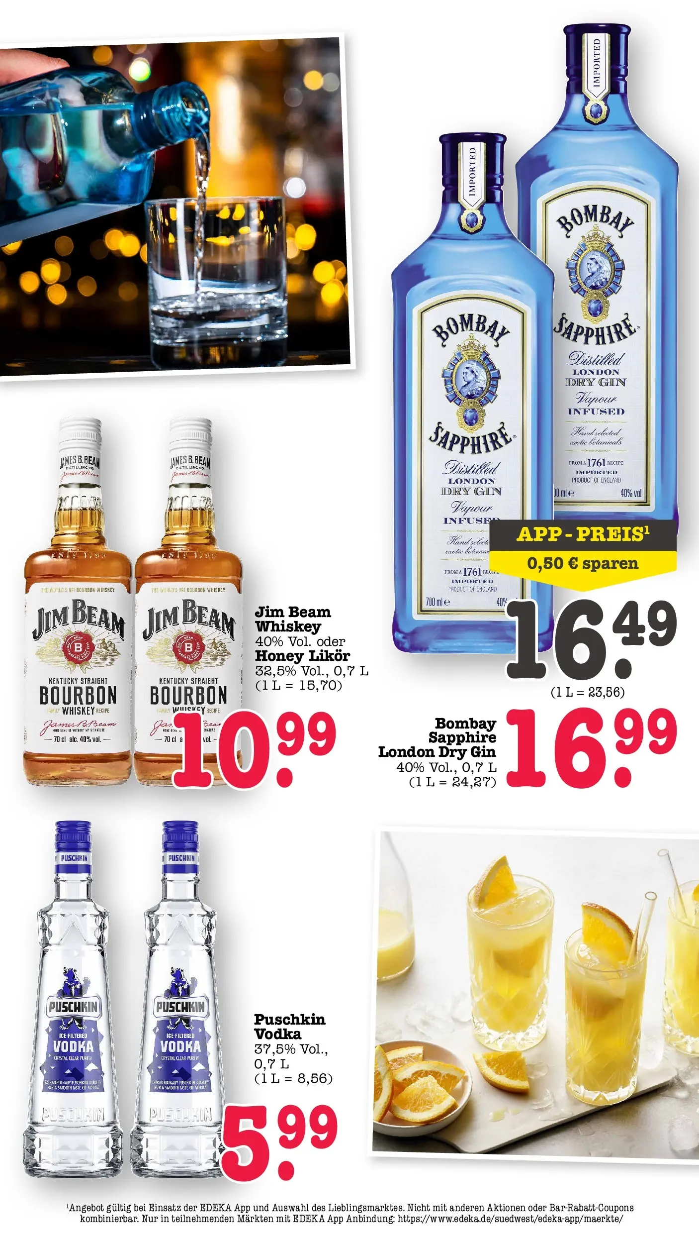 E center Prospekt Kuppenheim-Oberndorf	 (ab 20.04.2026) zum Blättern | Seite: 57 | Produkte: Vodka, Bourbon, Gin, Whiskey