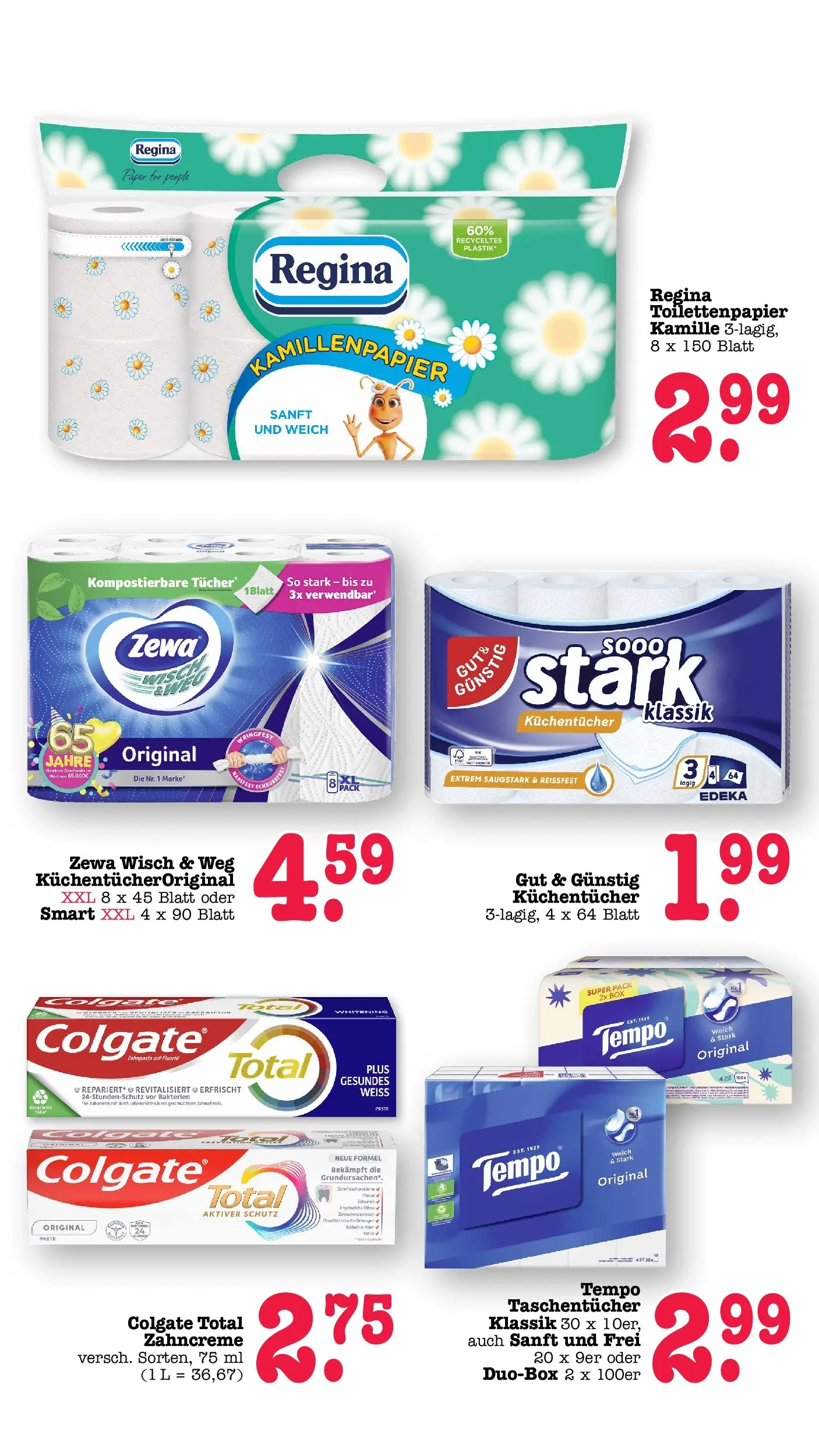 E center Prospekt Kuppenheim-Oberndorf	 (ab 20.04.2026) zum Blättern | Seite: 66 | Produkte: Box, Zewa, Tempo, Toilettenpapier